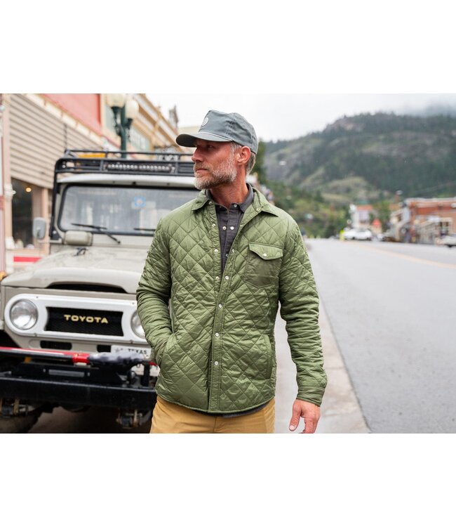Quilted Shacket - Olive