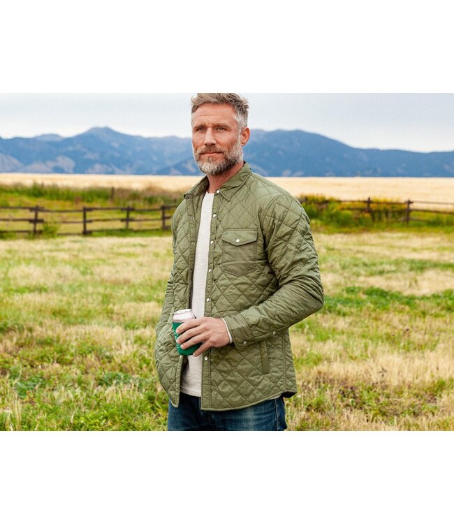 Quilted Shacket - Olive