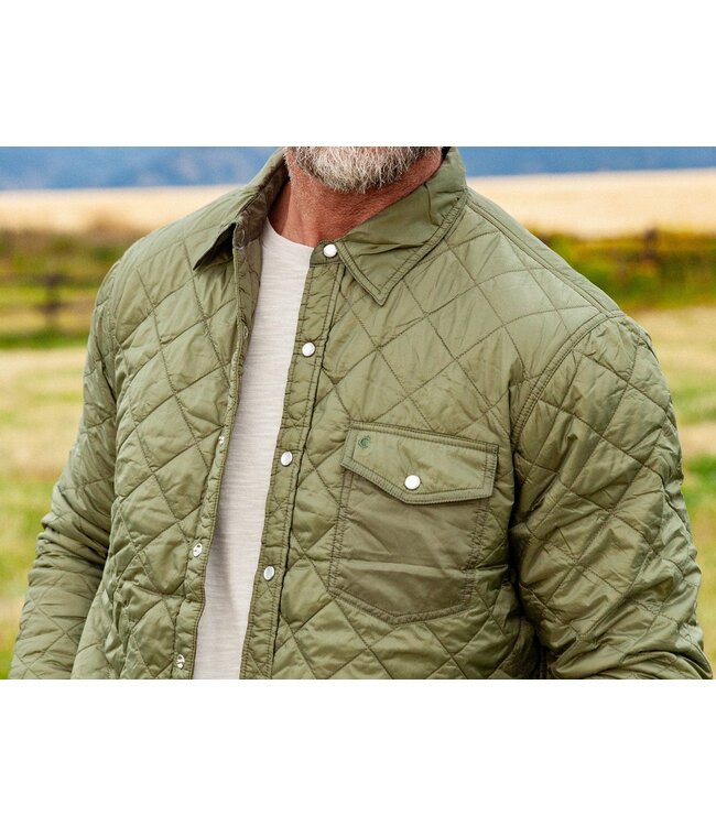 Quilted Shacket - Olive