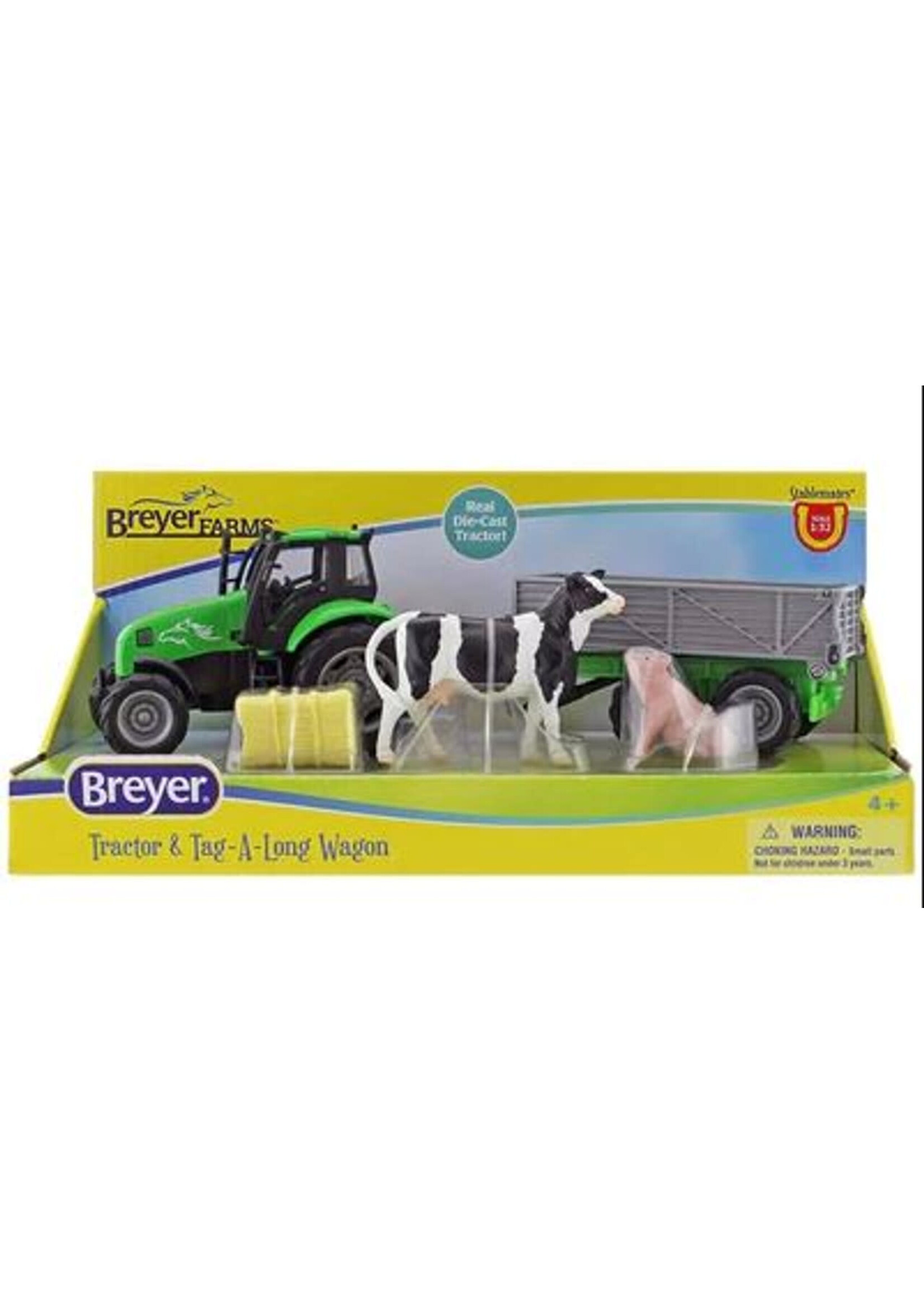 REEVES INTERNATIONAL (BREYER & COLLECTA) BREYER TRACTOR AND TAG-A-LONG WAGON