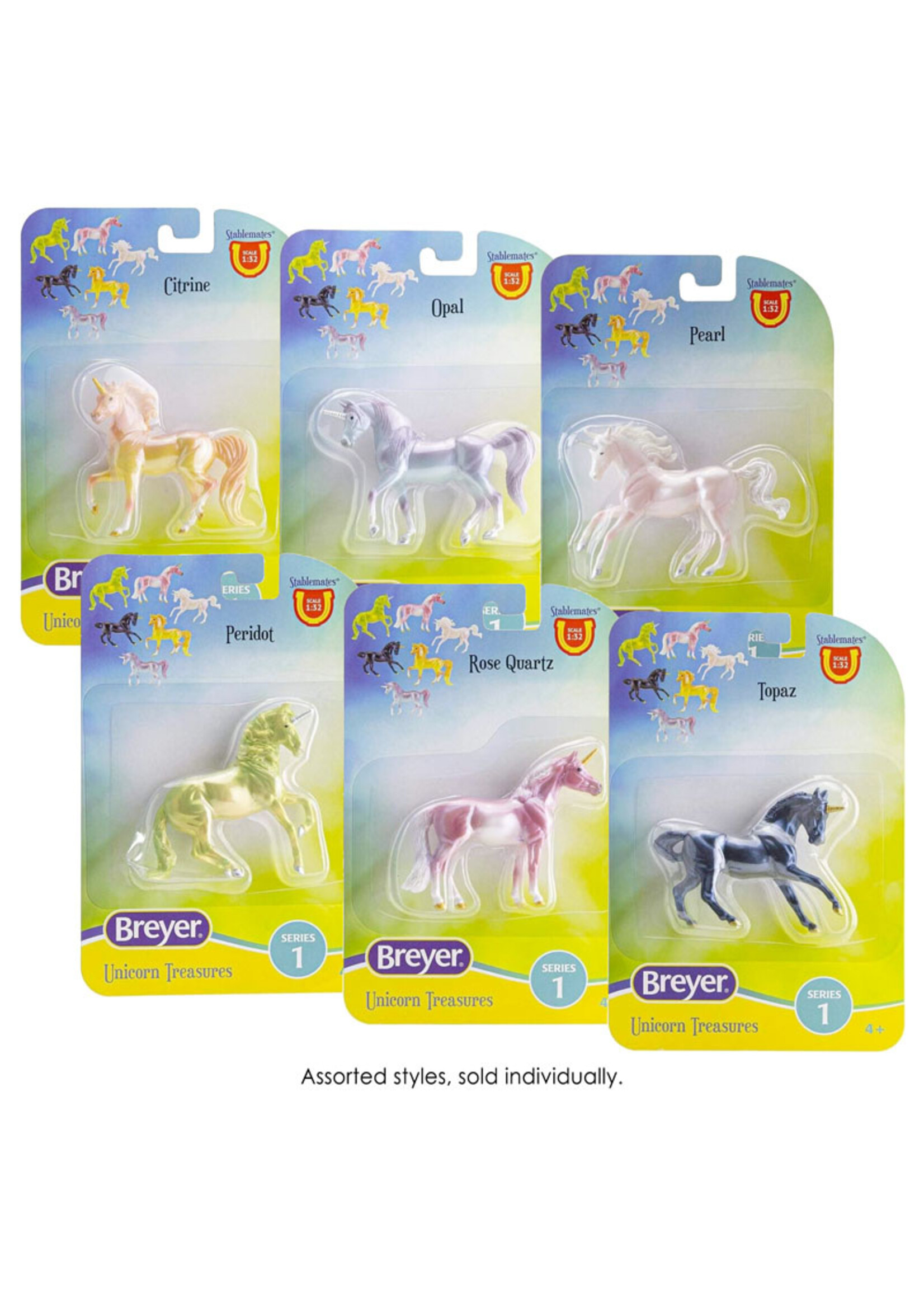 REEVES INTERNATIONAL (BREYER & COLLECTA) BREYER STABLEMATES UNICORN TREASURES SINGLES ASST