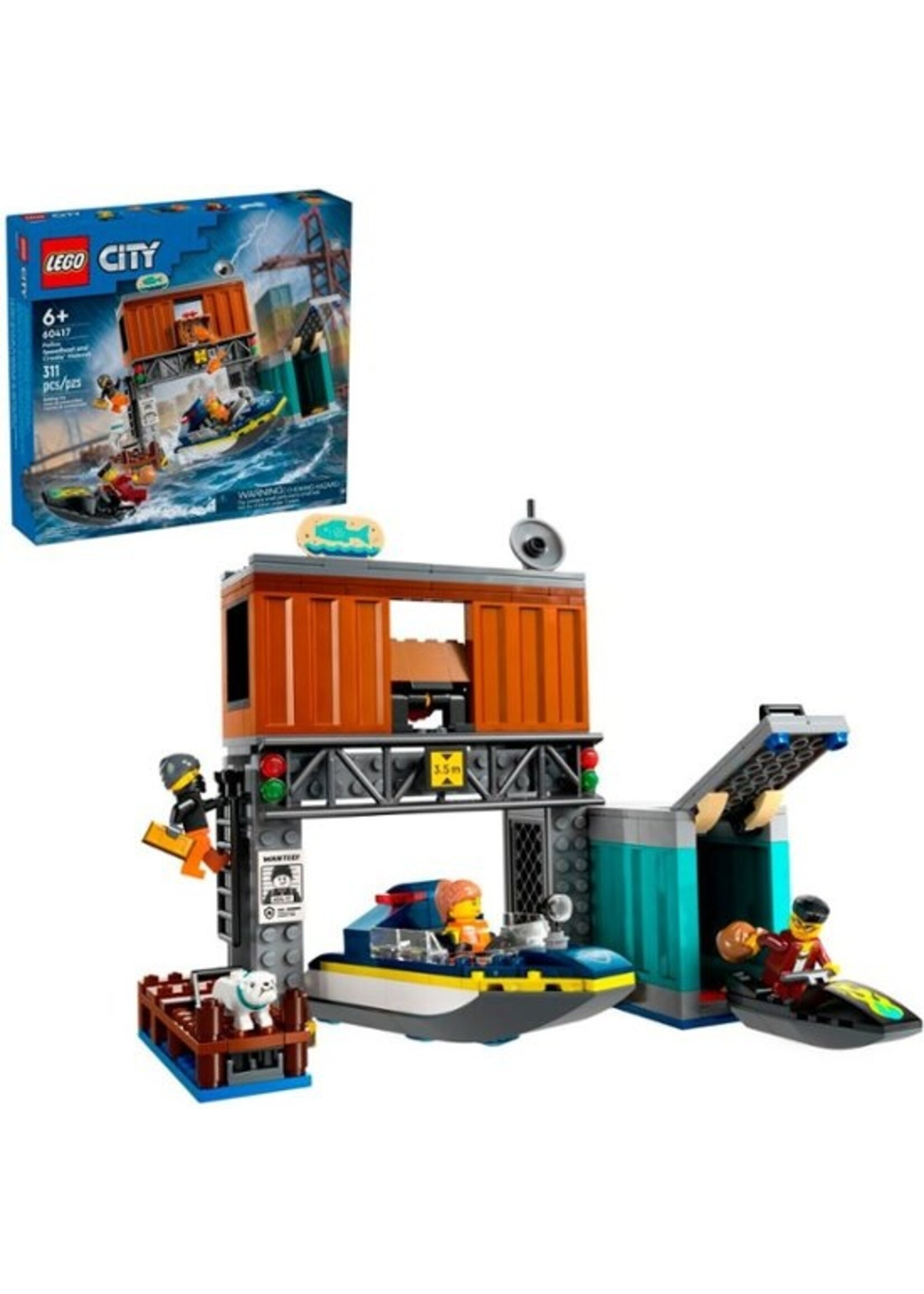 LEGO LEGO POLICE SPEEDBOAT AND CROOKS HIDEOUT