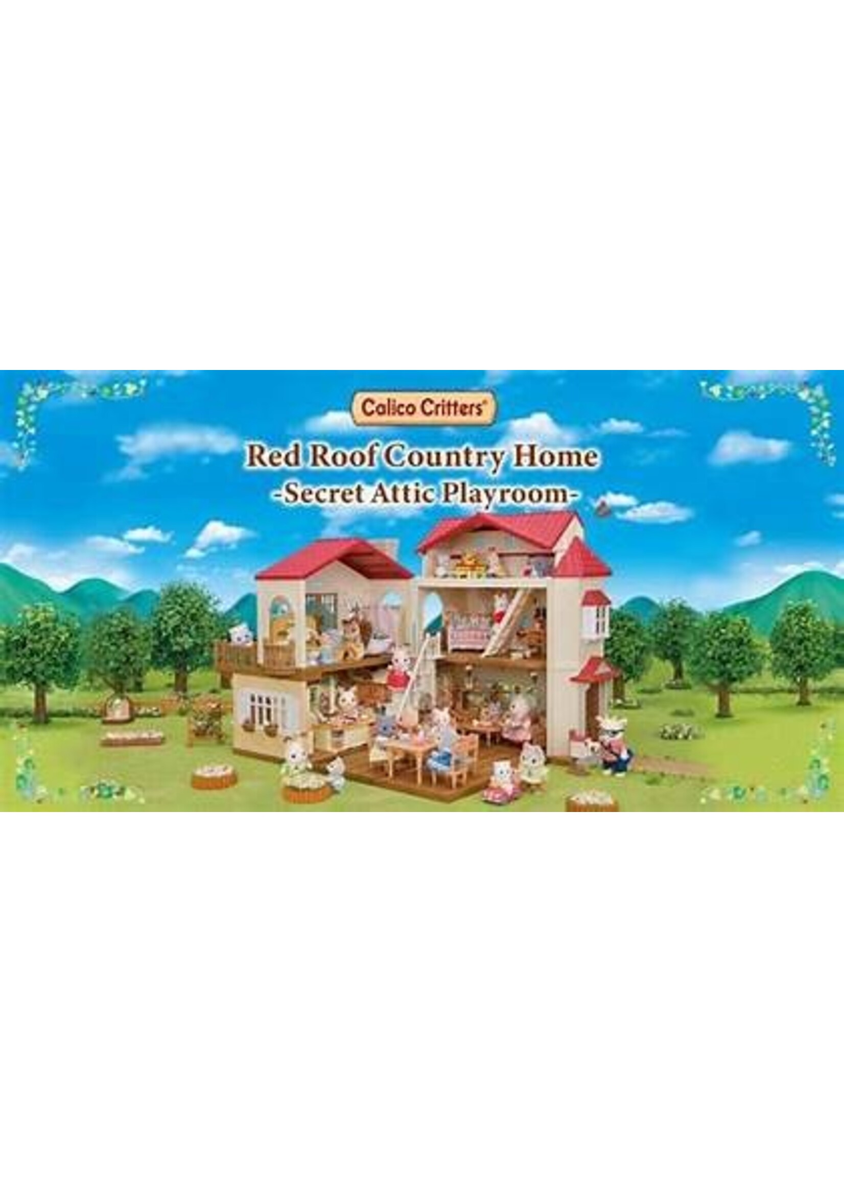 EPOCH (CALICO CRITTER & KIDOOZIE) CC RED ROOF COUNTRY HOME SECRET ATTIC PLAYROOM