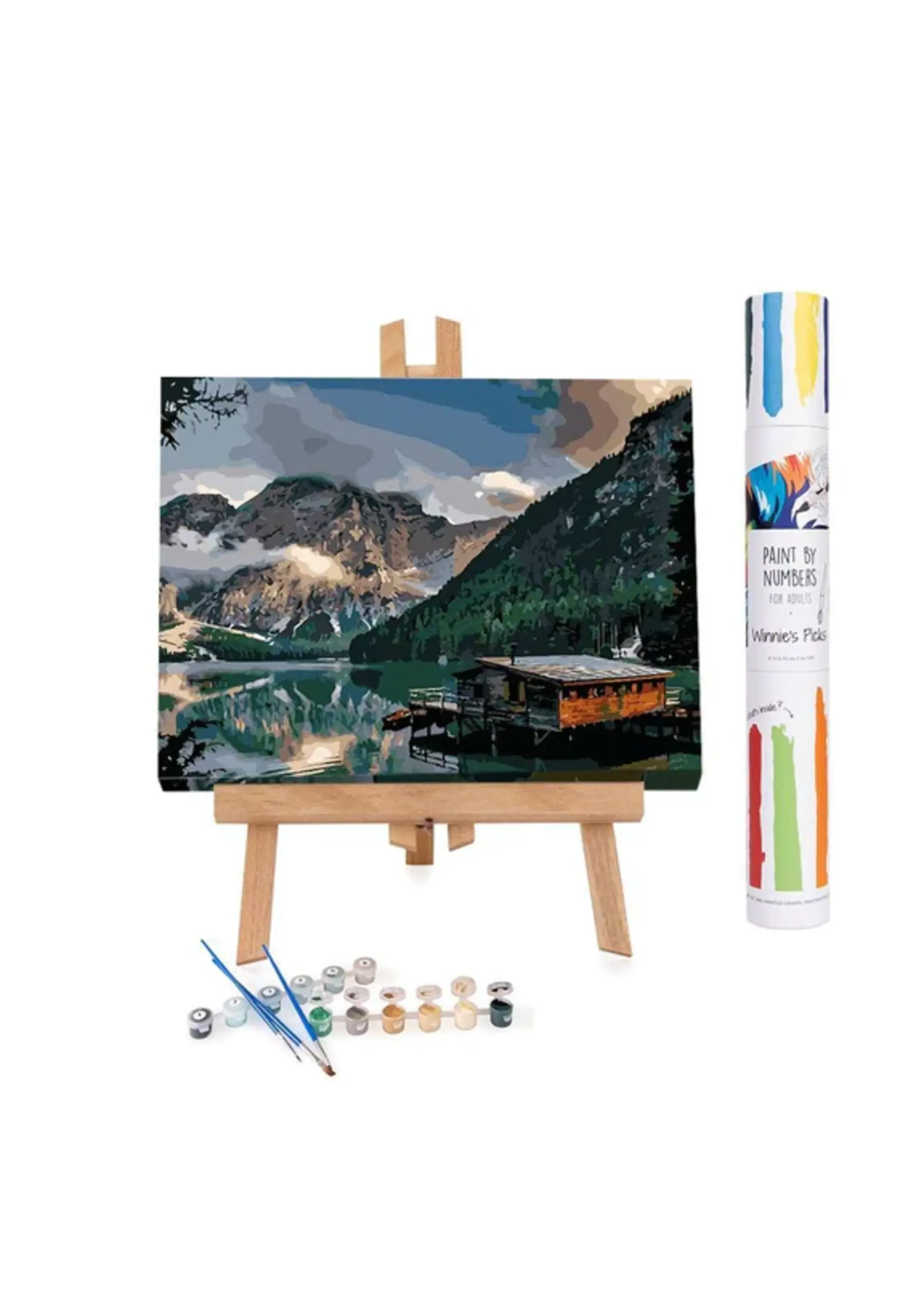 WINNIES PICKS PAINT BY NUMBER A NORWEGIAN FJORD CABIN