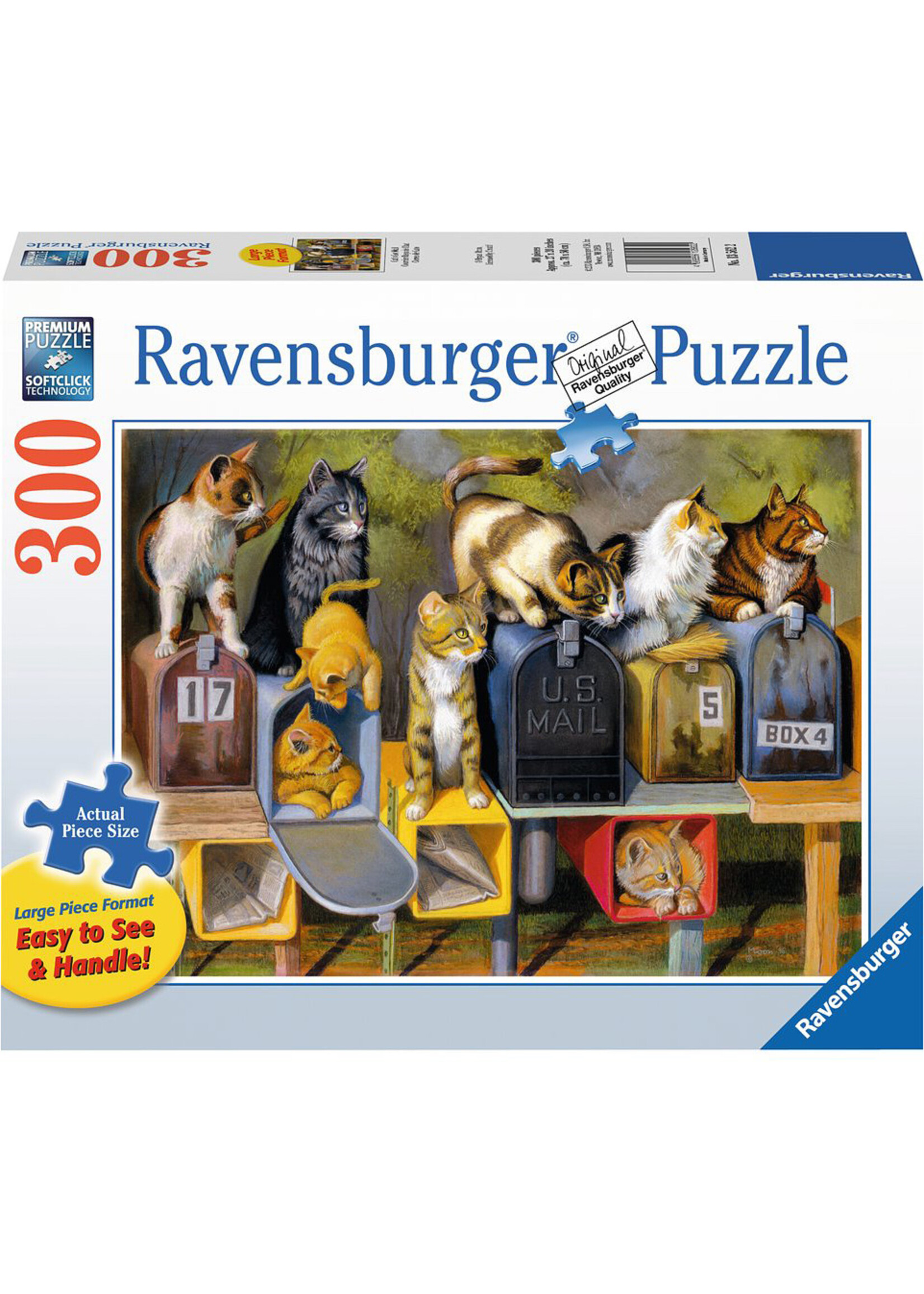 RAVENSBURGER PUZZLE 300 PCS CAT'S GOT MAIL