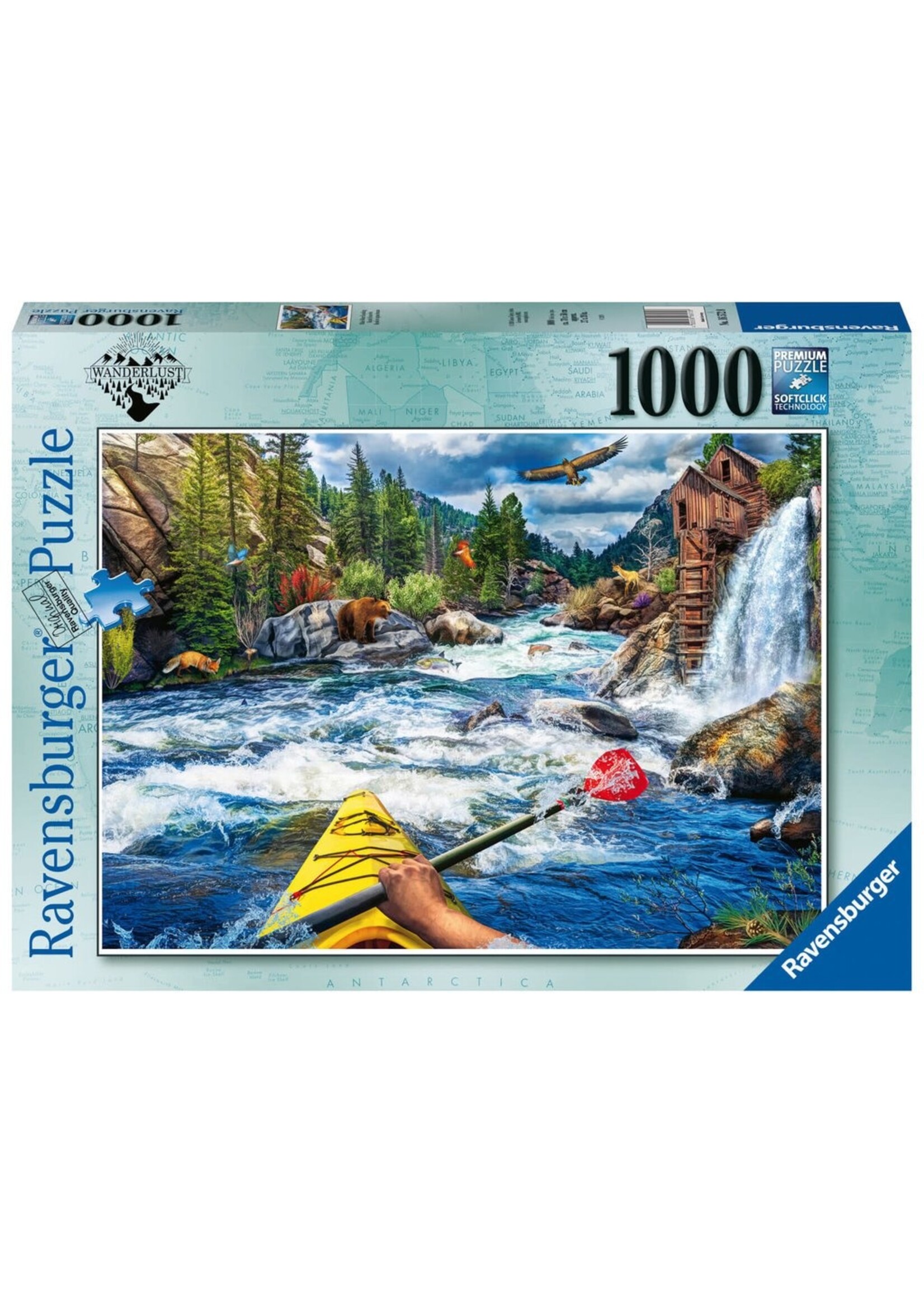 RAVENSBURGER PUZZLE 1000 PC WHITEWATER KAYAKING