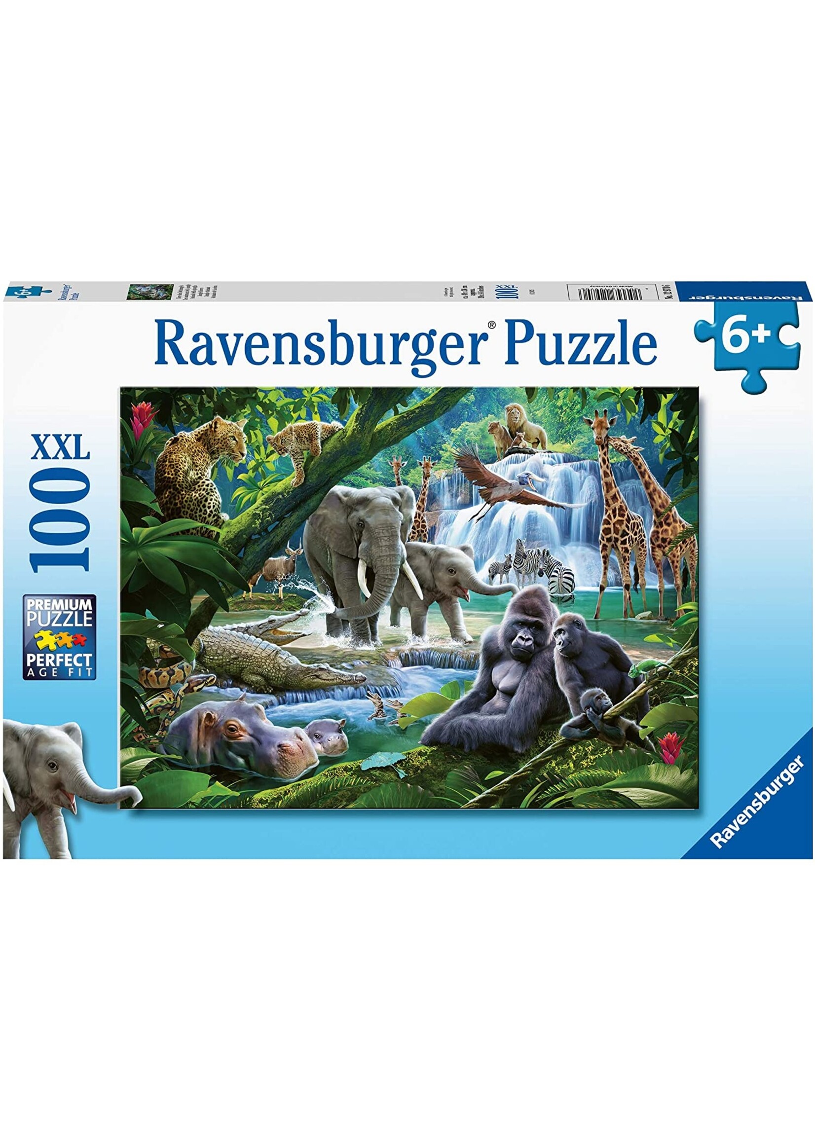 RAVENSBURGER PUZZLE 100 PCS JUNGLE ANIMALS