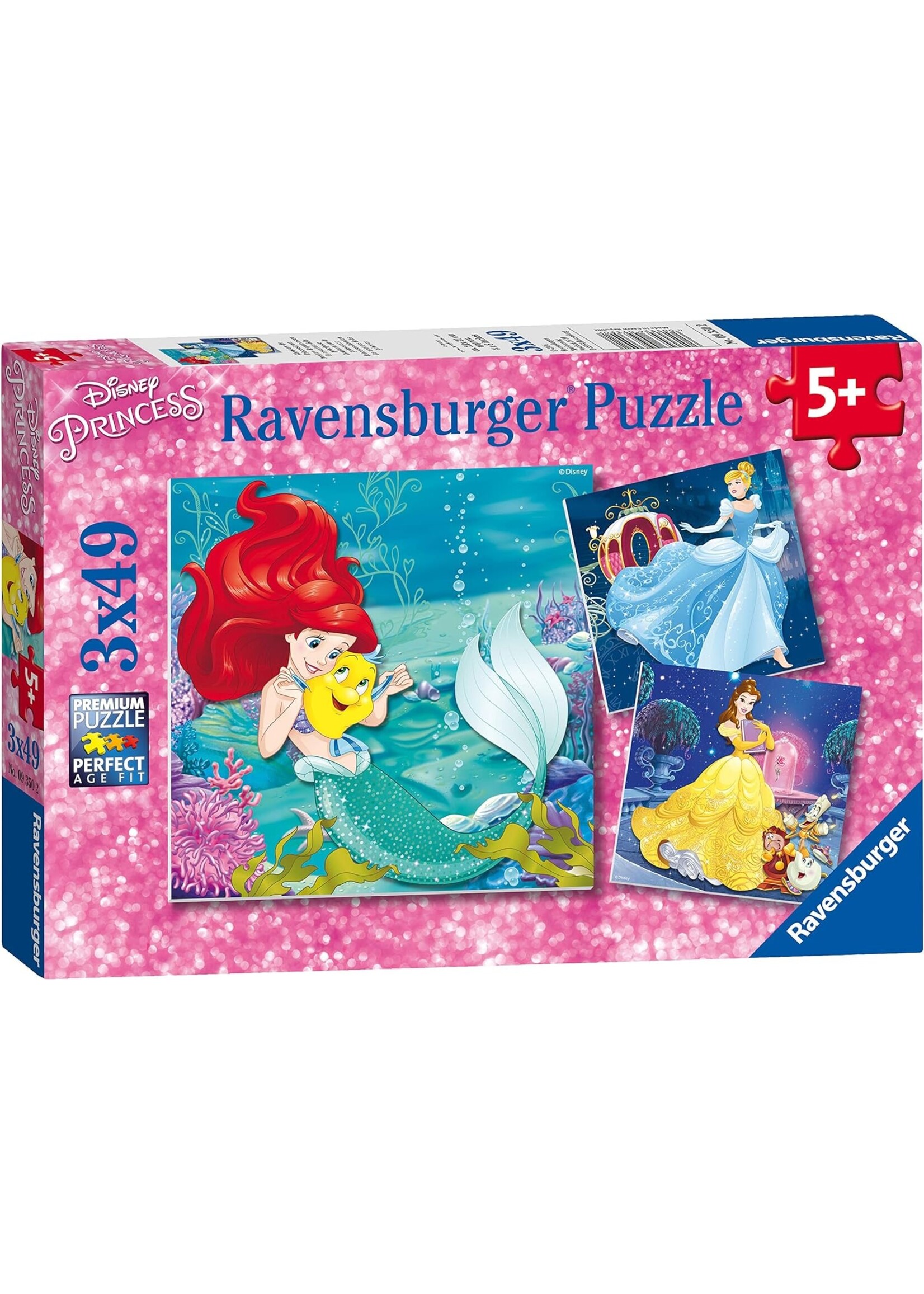 RAVENSBURGER PUZZLE 3X49 PCS PRINCESS ADVENTURE