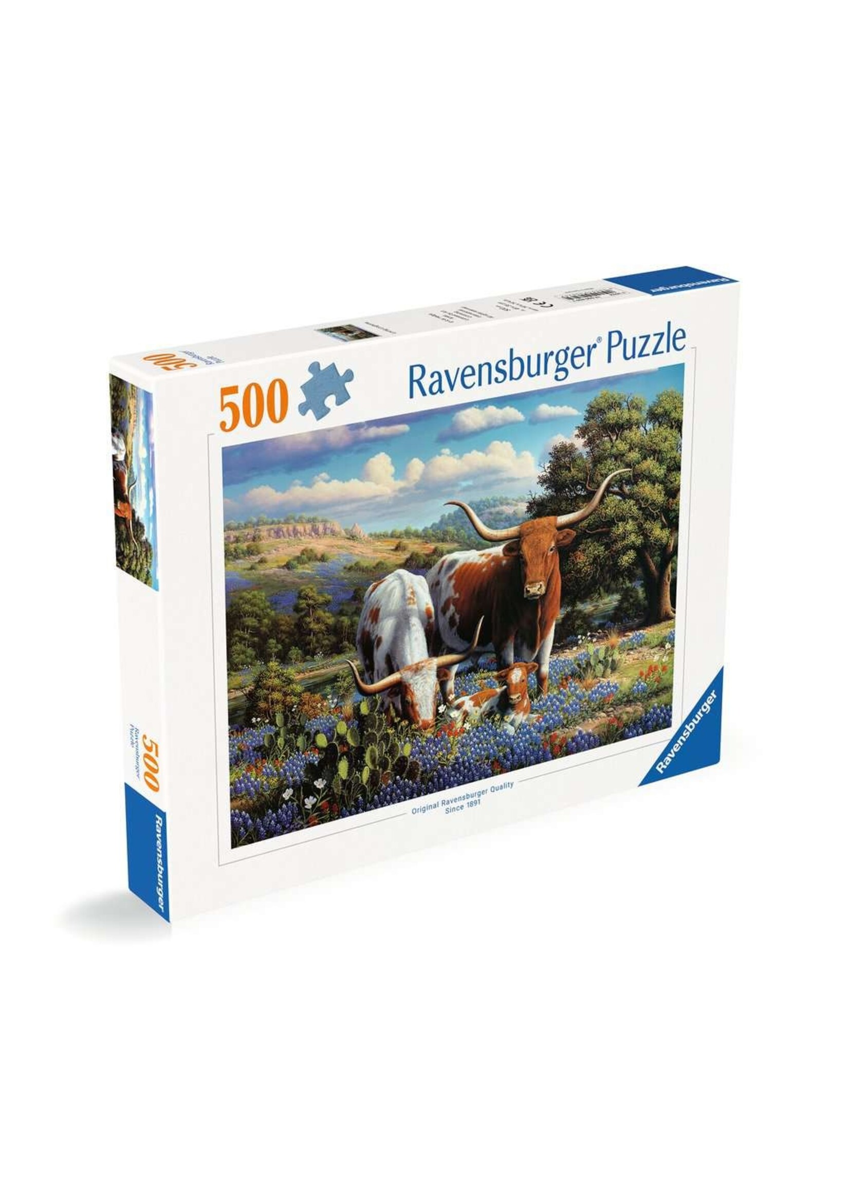 RAVENSBURGER PUZZLE 500 PC LOVING LONGHORNS