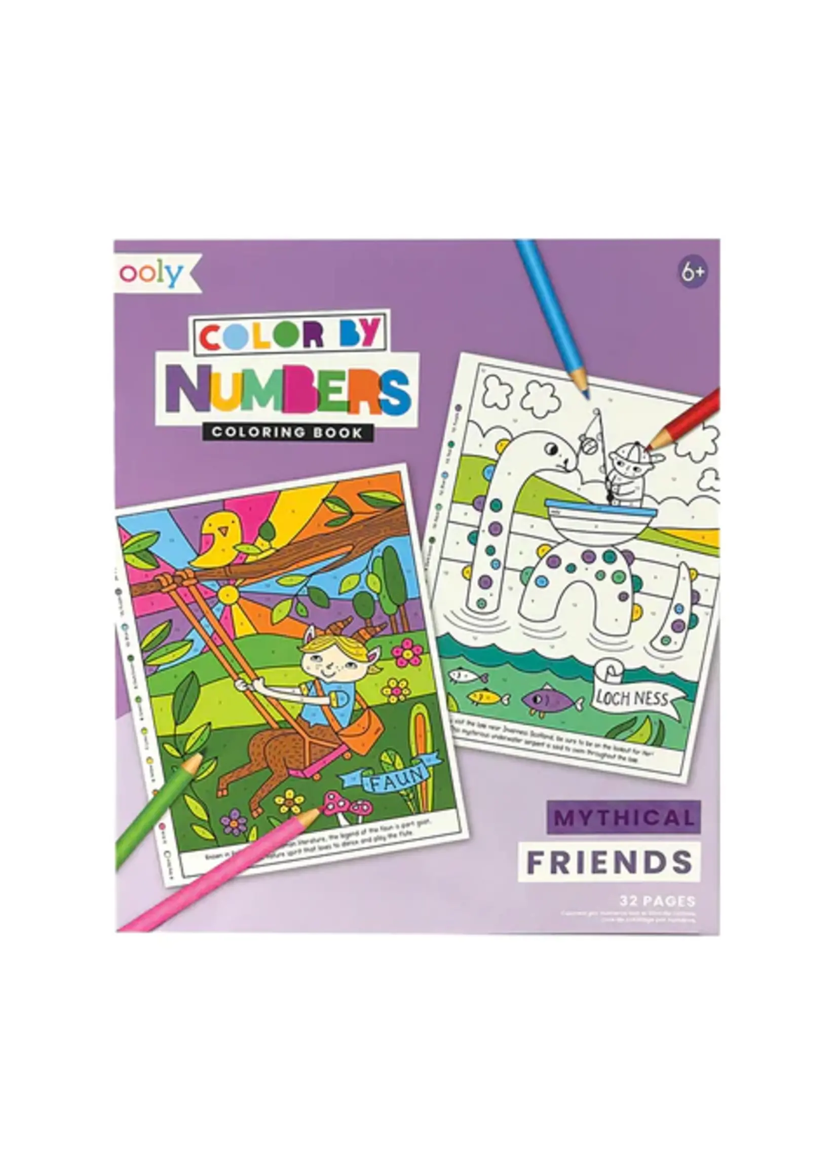 OOLY OOLY COLOR BY NUMBERS MYTHICAL FRIENDS