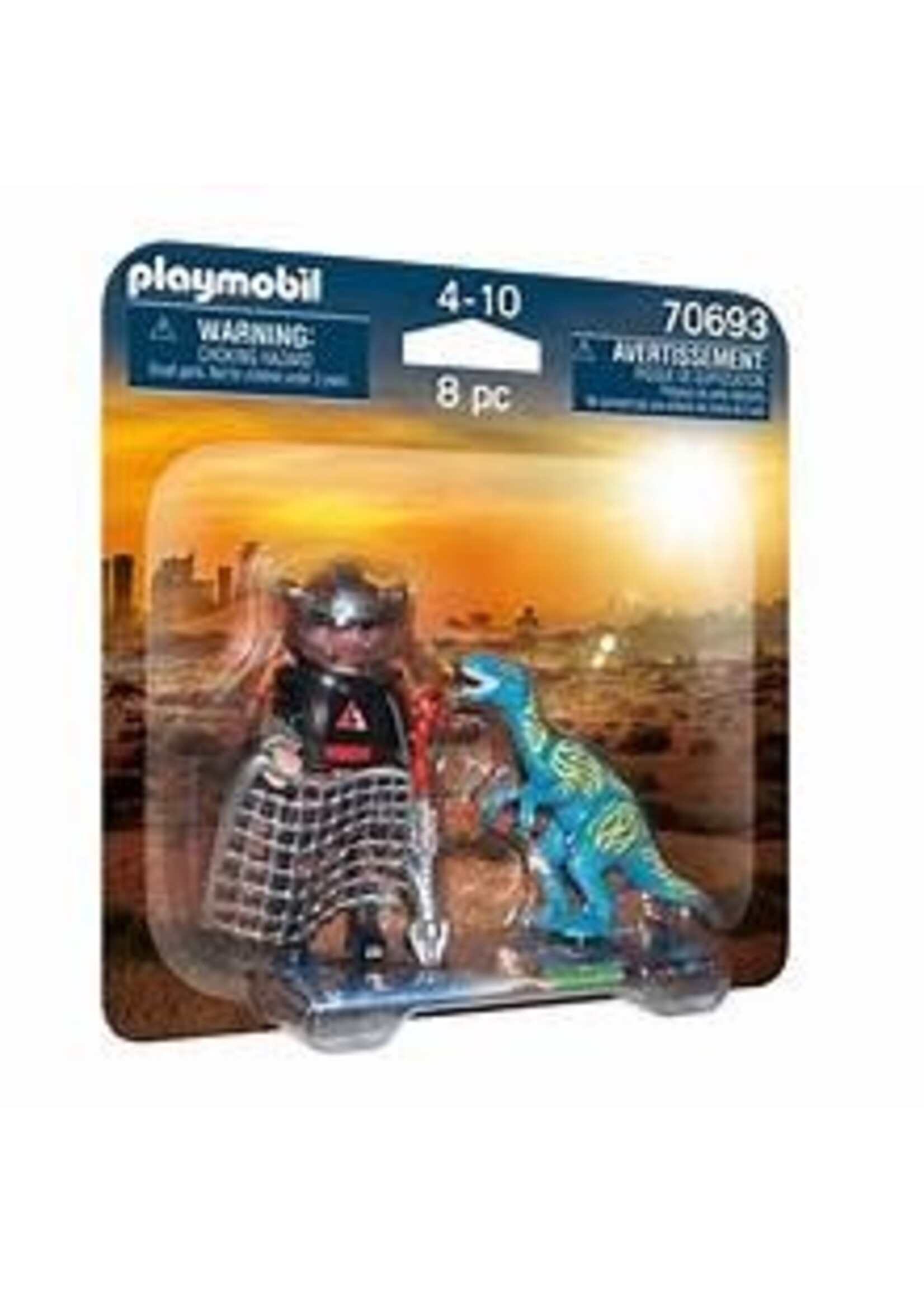 PLAYMOBIL PLAYMO VELOCIRAPTOR WITH DINO CATCHER