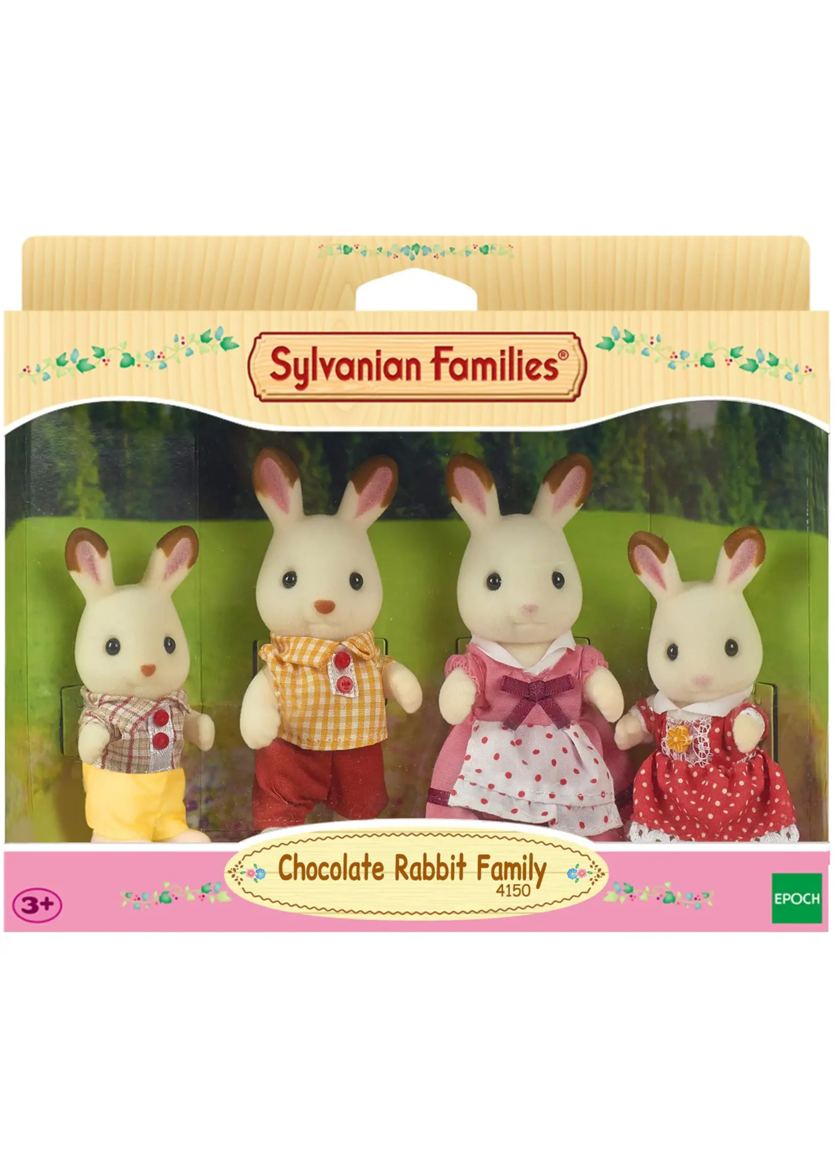 EPOCH (CALICO CRITTER & KIDOOZIE) CC CHOCOLATE RABBIT FAMILY