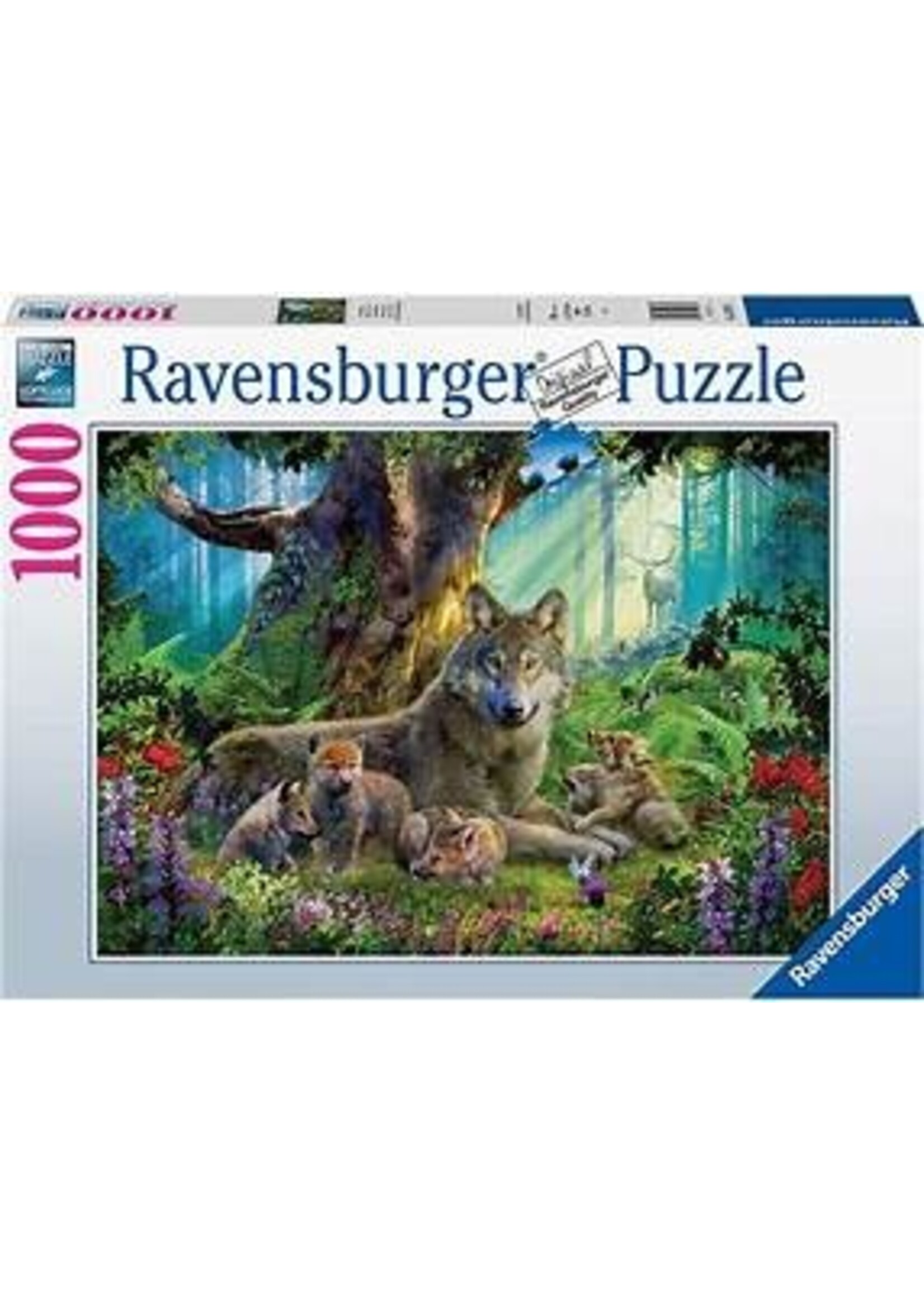 RAVENSBURGER PUZZLE 1000 PCS WOLVES IN THE FOREST