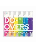 OOLY DO-OVERS SIX ERASABLE HIGHLIGHTERS