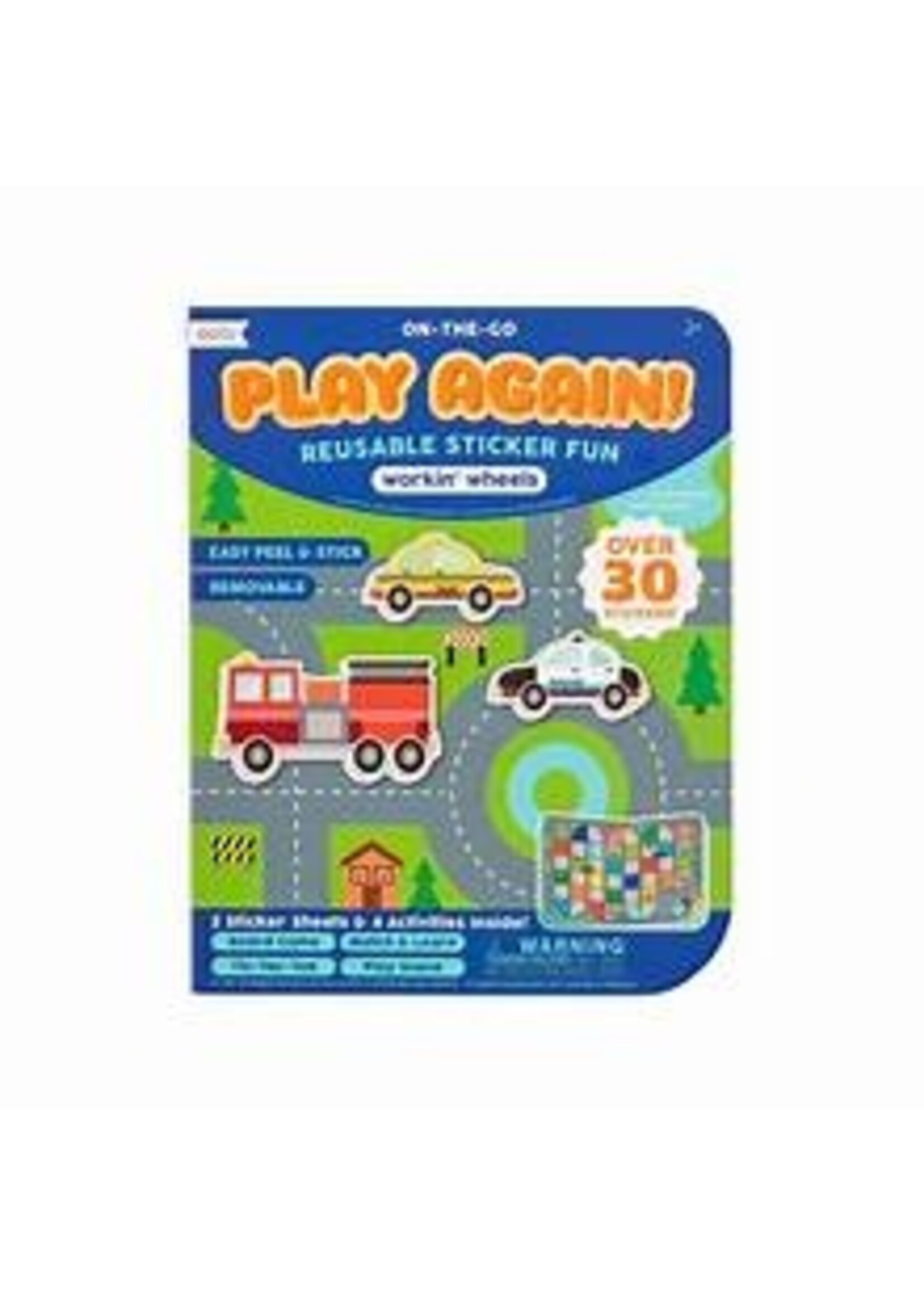 OOLY OOLY REUSABLE STICKER FUN WORKING WHEELS