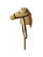 AURORA PLUSH STICK HORSE GIDDY UP PONY BEIGE