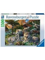 RAVENSBURGER PUZZLE 1500 PC WOLVES IN SPRING