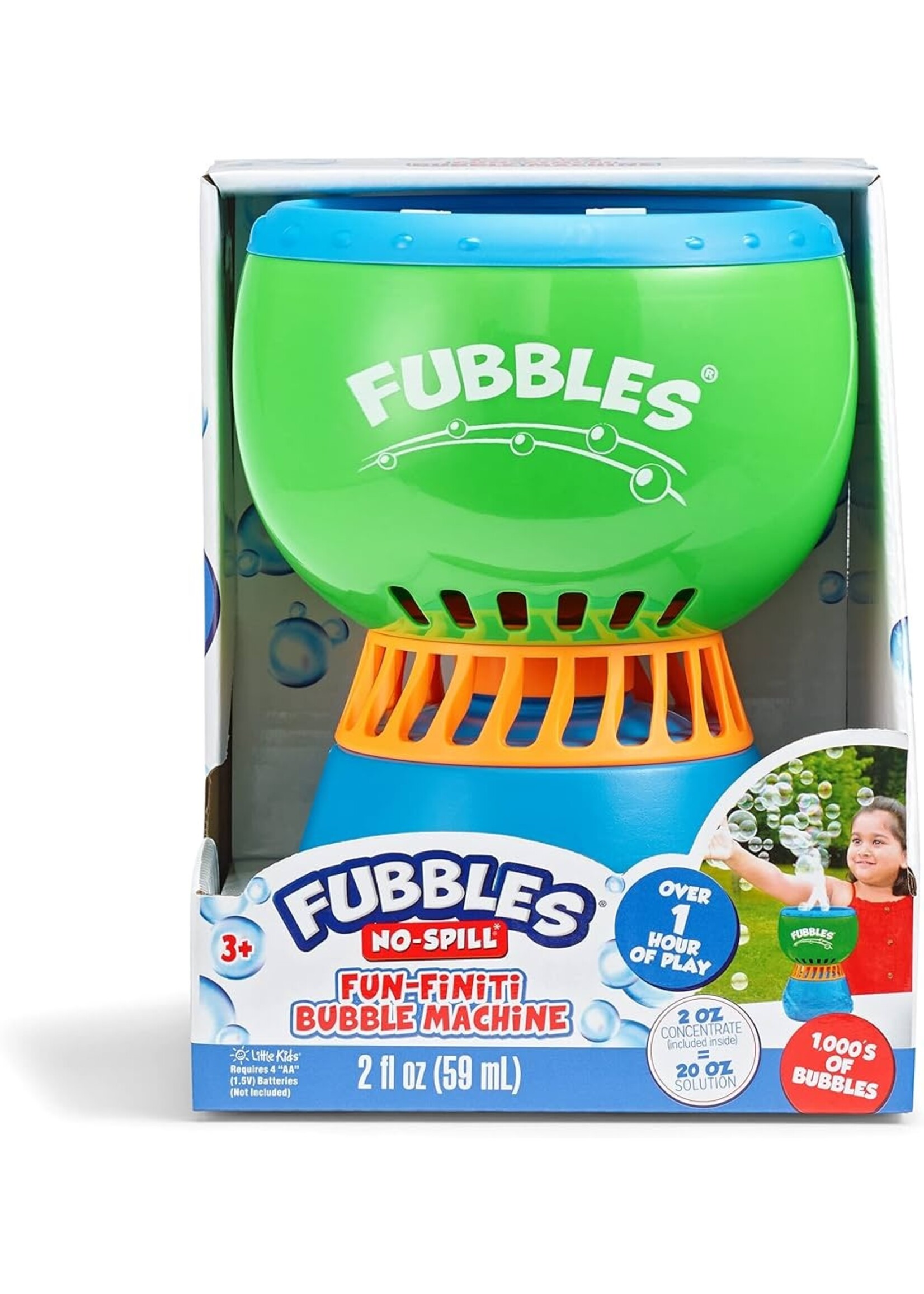 LITTLE KIDS FUBBLES NO SPILL FUN-FINITI BUBBLE MACHINE