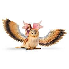 SCHLEICH FAIRY IN FLIGHT ON GLAM-OWL