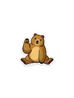 BLANK TAG CO. STICKER BROWN BEAR