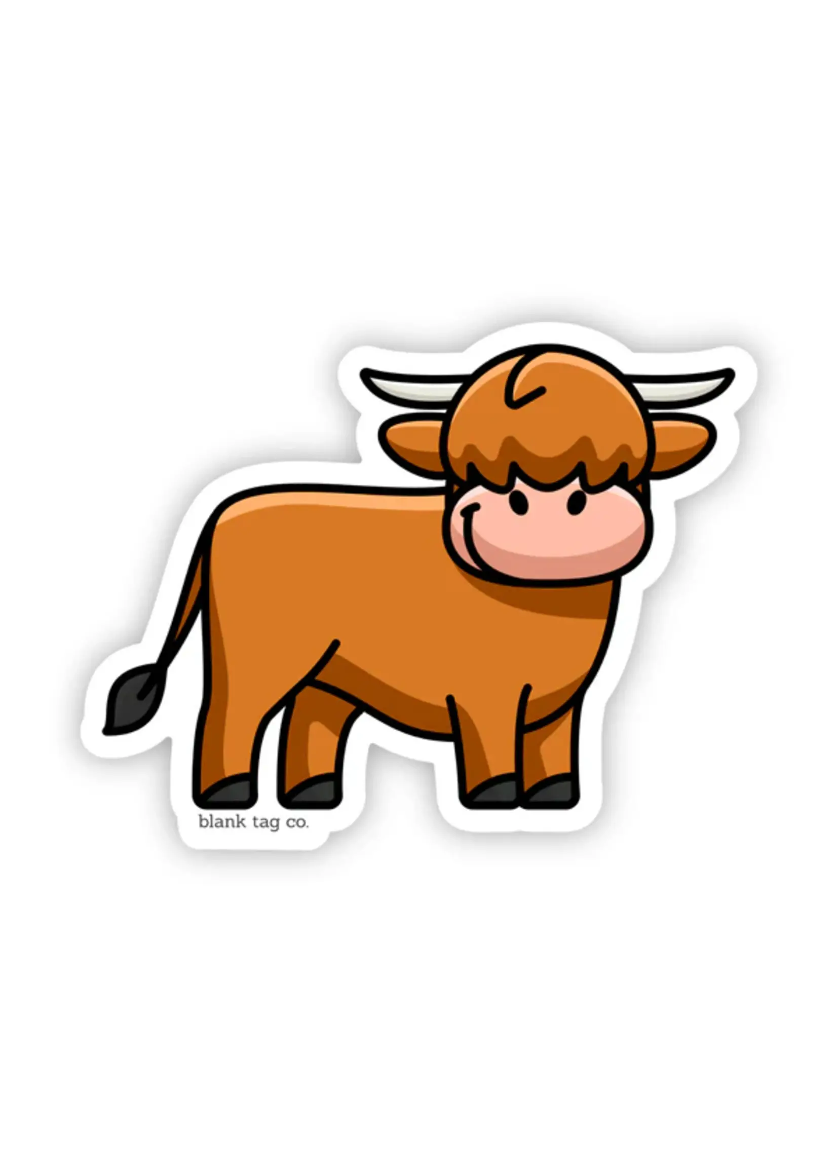 BLANK TAG CO. STICKER HIGHLAND COW