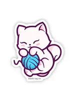 BLANK TAG CO. STICKER WHITE CAT