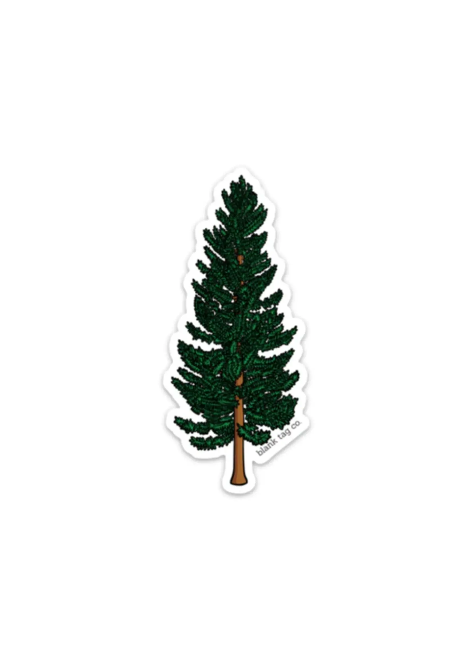 BLANK TAG CO. STICKER PINE TREE