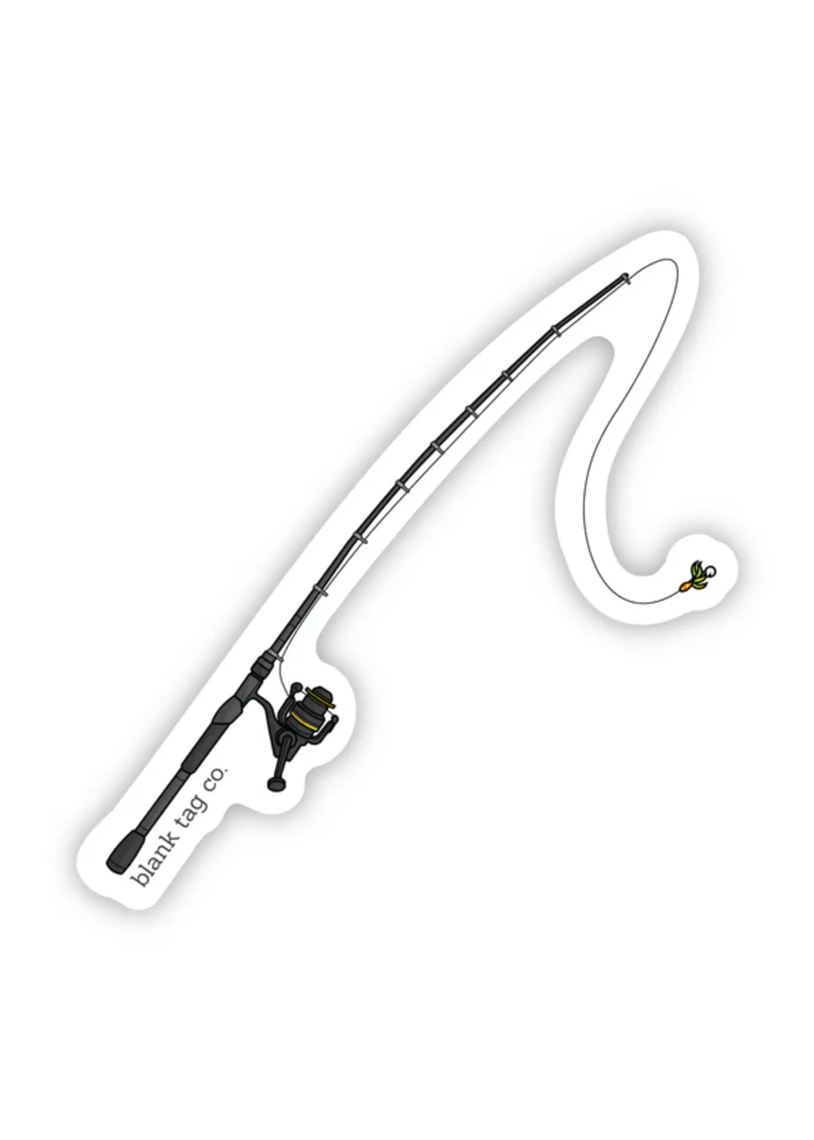BLANK TAG CO. STICKER FISHING ROD