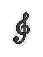BLANK TAG CO. STICKER TREBLE CLEF