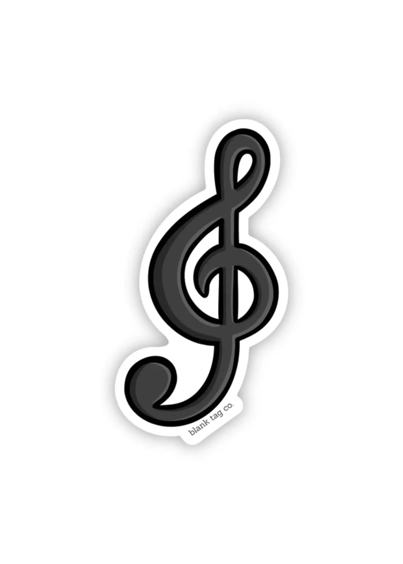 BLANK TAG CO. STICKER TREBLE CLEF