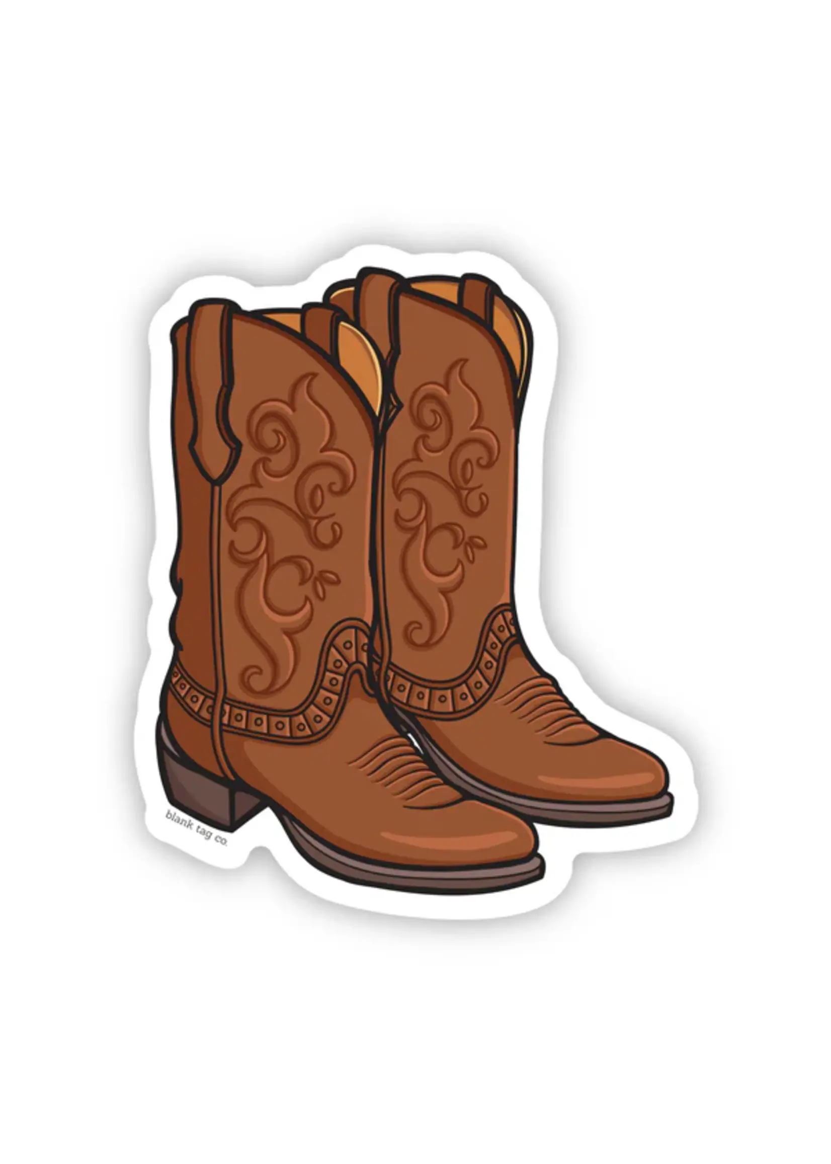 BLANK TAG CO. STICKER COWBOY BOOTS
