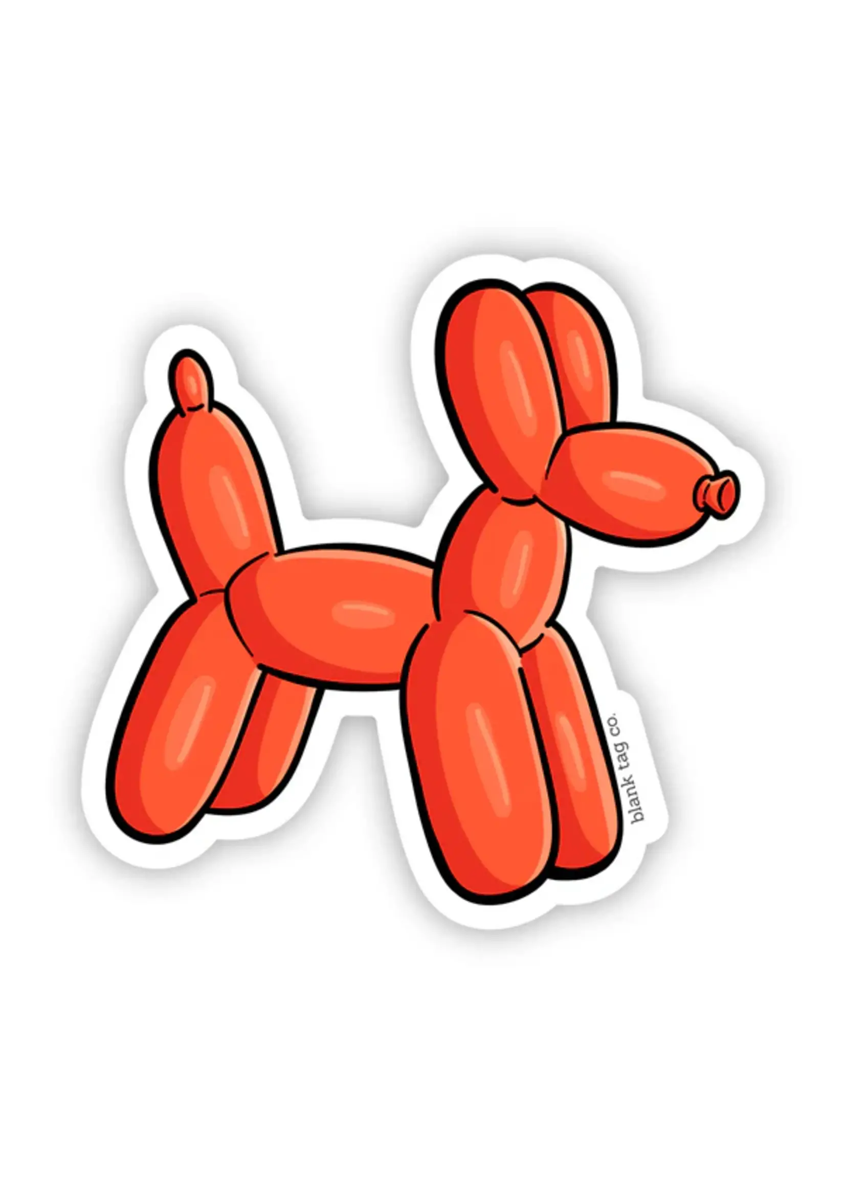 BLANK TAG CO. STICKER RED BALLOON DOG