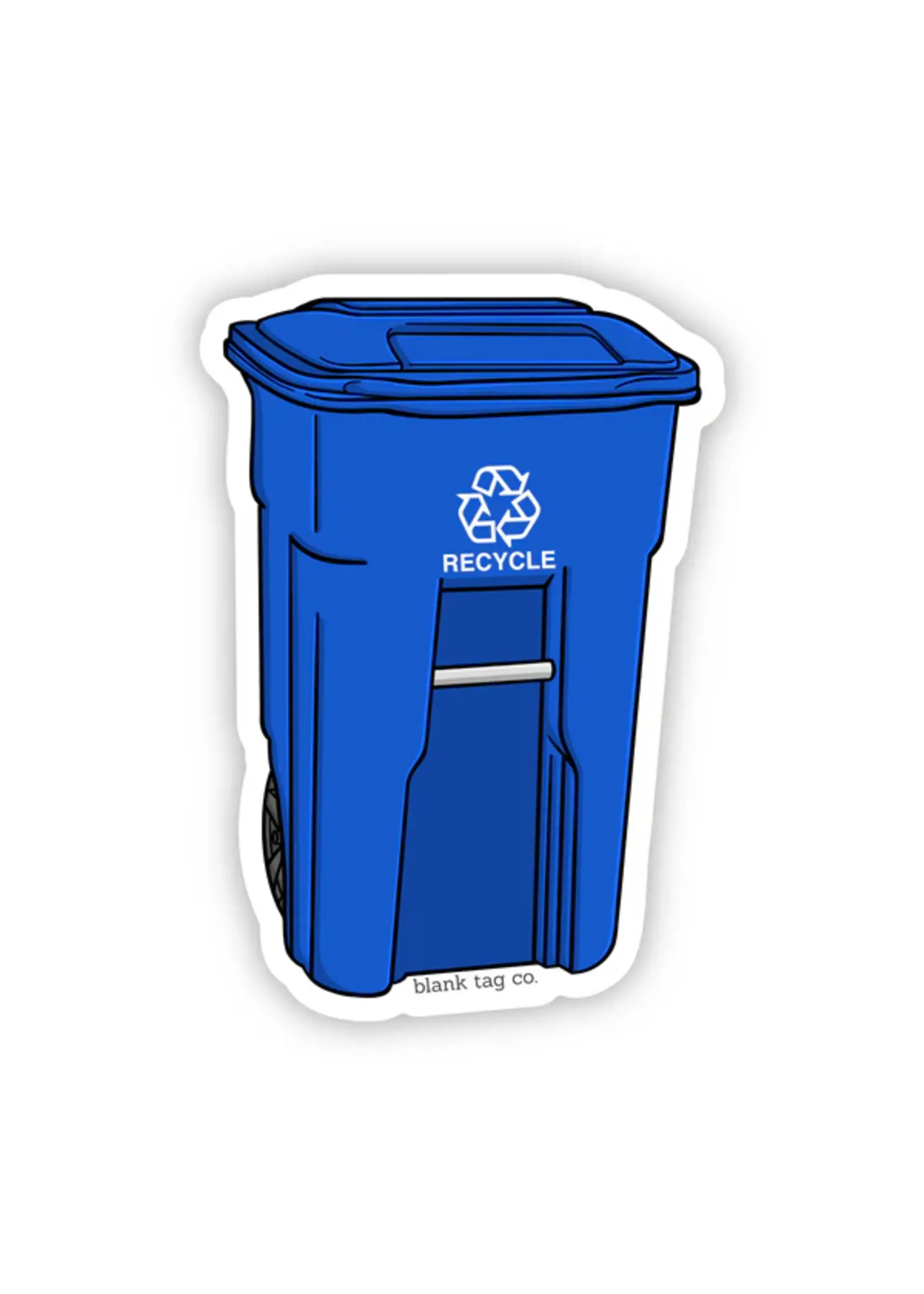 BLANK TAG CO. STICKER RECYCLING BIN