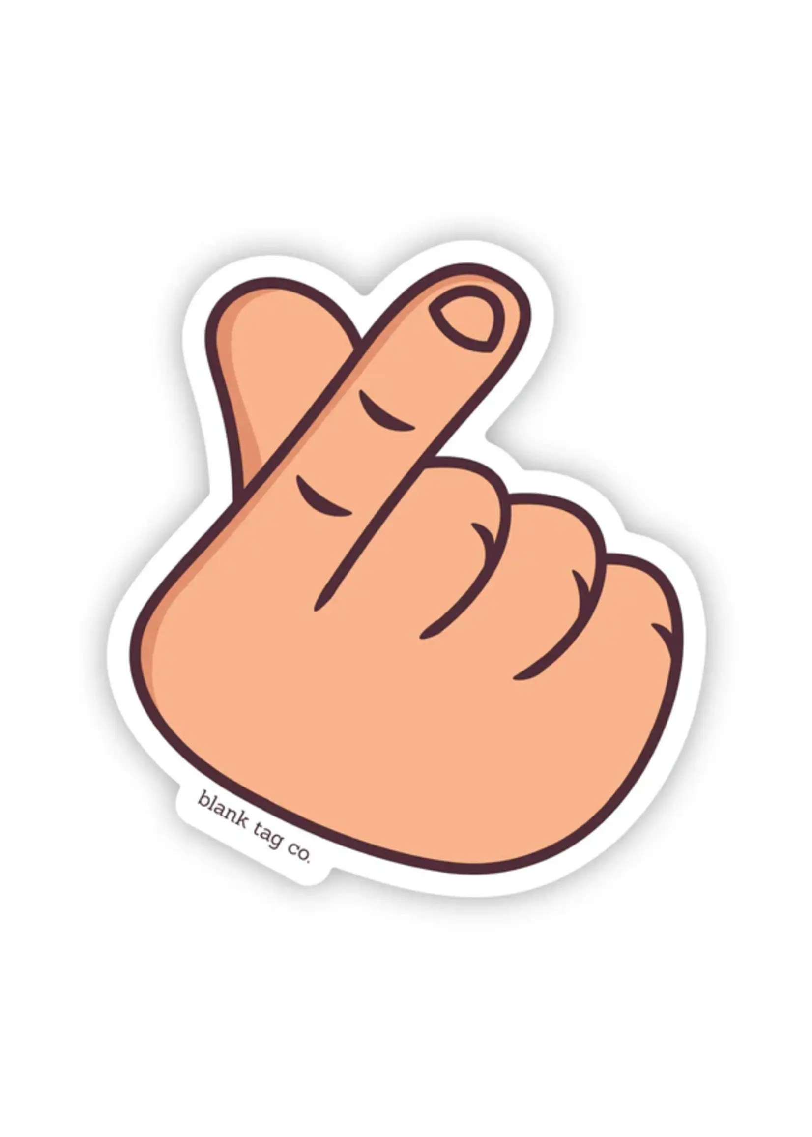 BLANK TAG CO. STICKER FINGER HEART SIGN