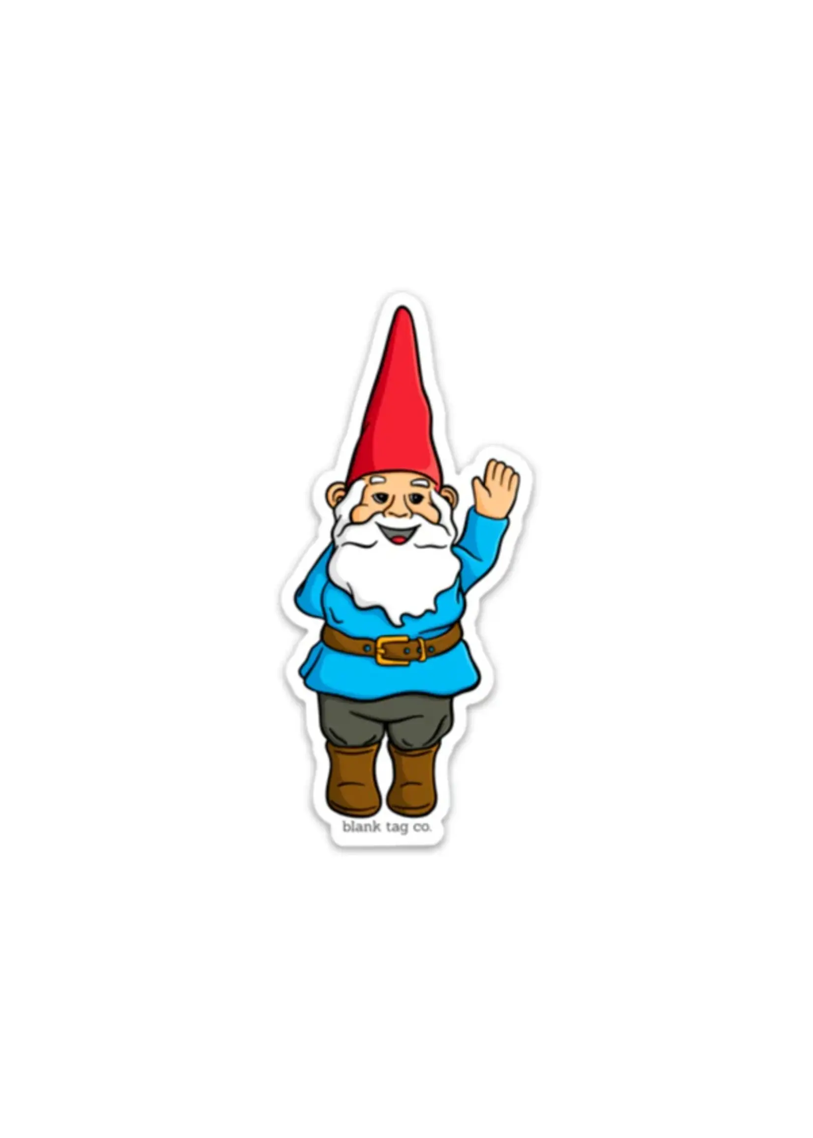 BLANK TAG CO. SITCKER GARDEN GNOME