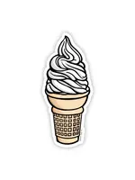 BLANK TAG CO. STICKER VANILLA SOFT SERVE ICE CREAM