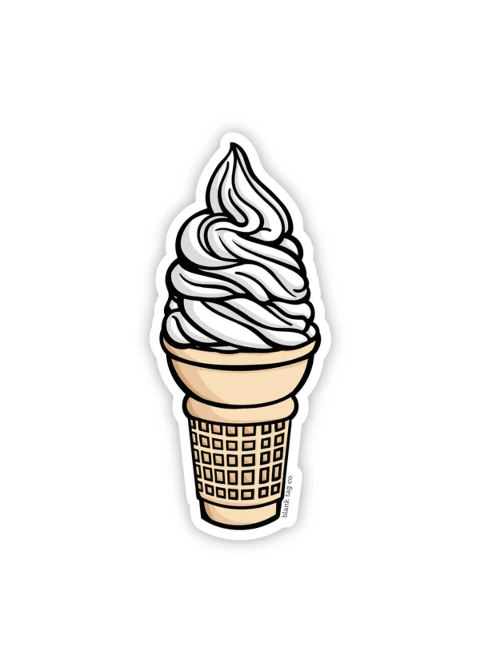 BLANK TAG CO. STICKER VANILLA SOFT SERVE ICE CREAM