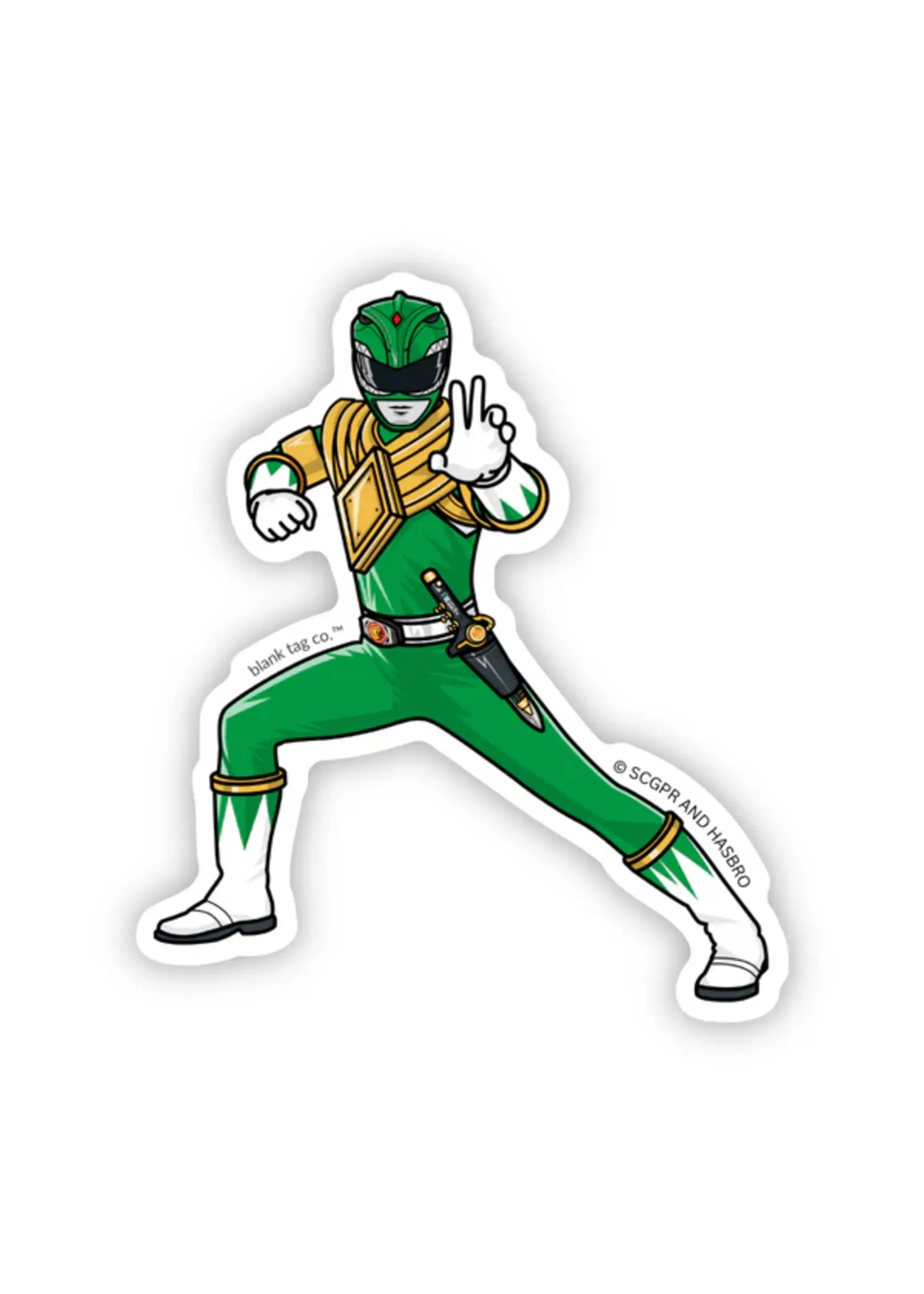 BLANK TAG CO. STICKER GREEN POWER RANGER
