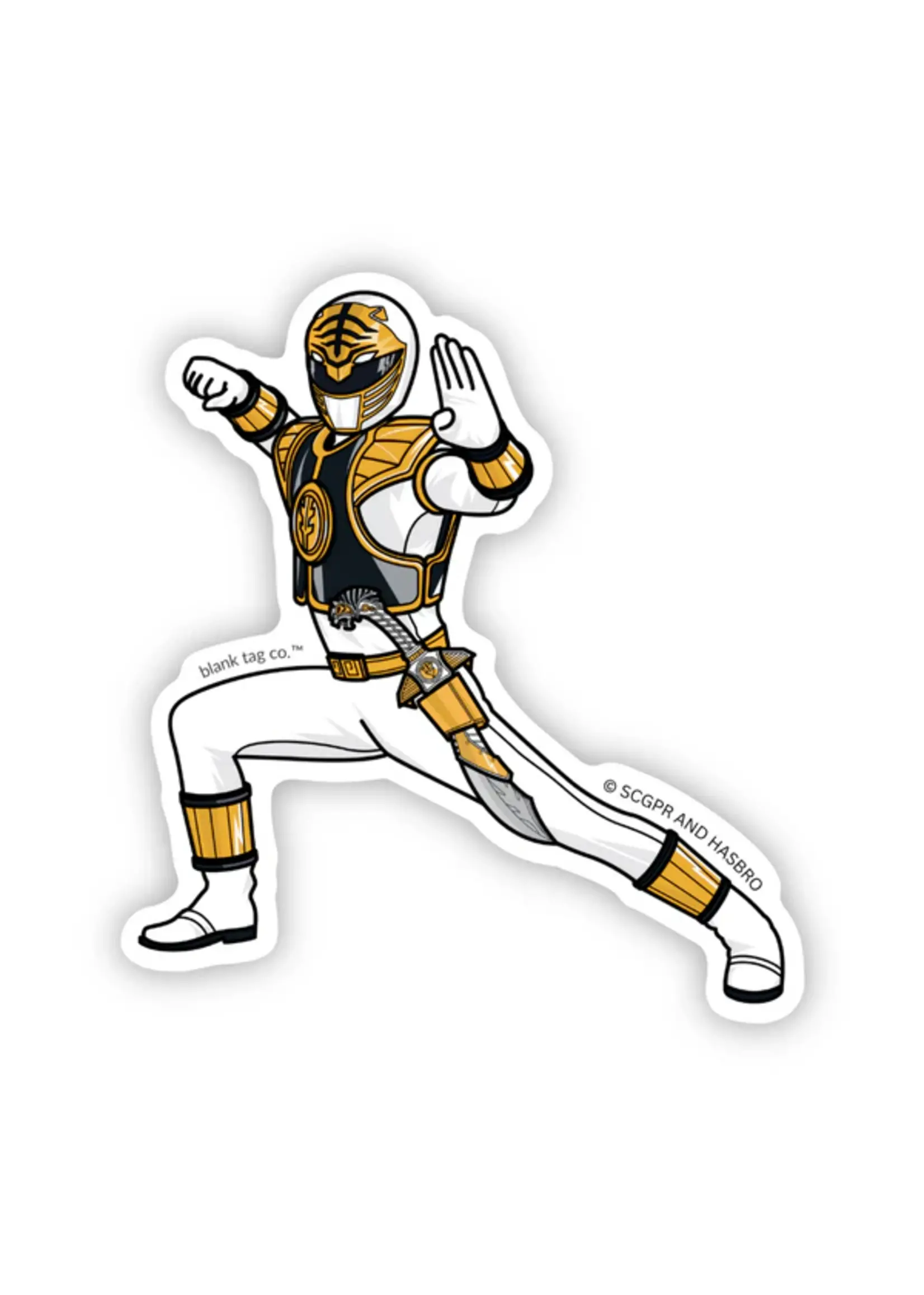 BLANK TAG CO. STICKER WHITE POWER RANGER