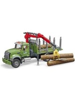 BRUDER GRANITE TIMBER TRUCK WITH LOADING CRANE