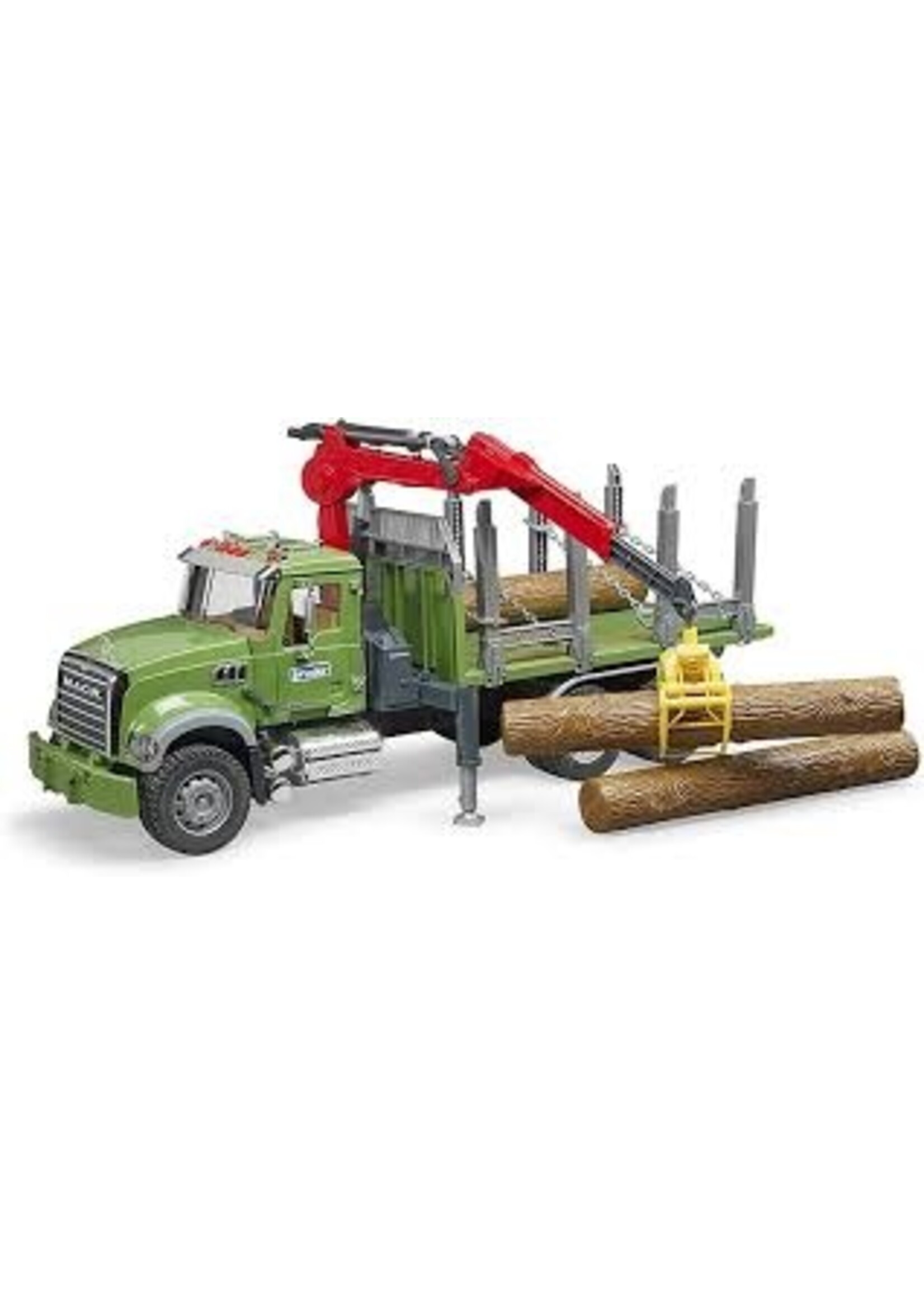 BRUDER GRANITE TIMBER TRUCK WITH LOADING CRANE