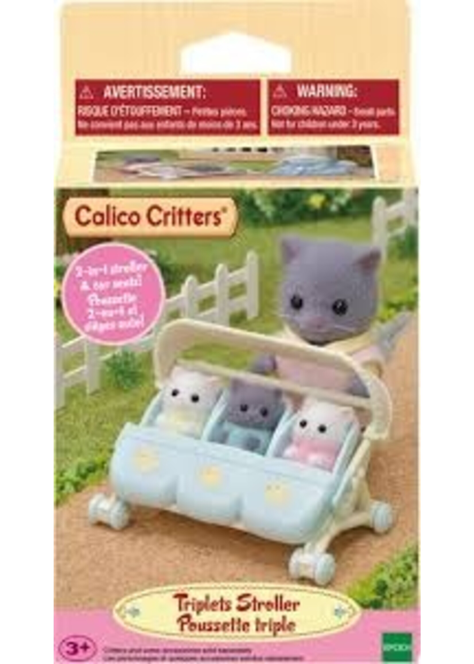 EPOCH (CALICO CRITTER & KIDOOZIE) CC TRIPLETS STROLLER