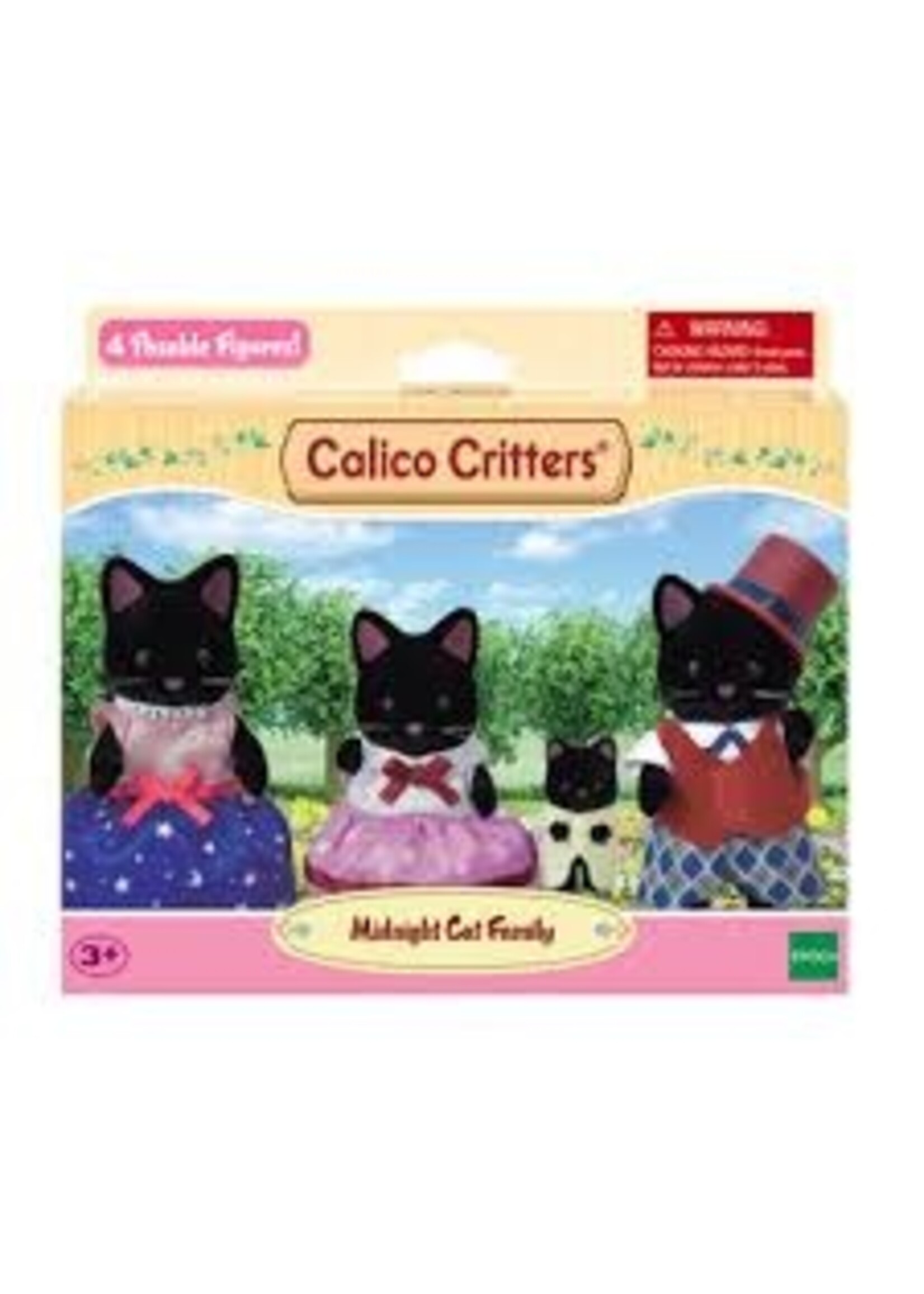 EPOCH (CALICO CRITTER & KIDOOZIE) CC MIDNIGHT CAT FAMILY