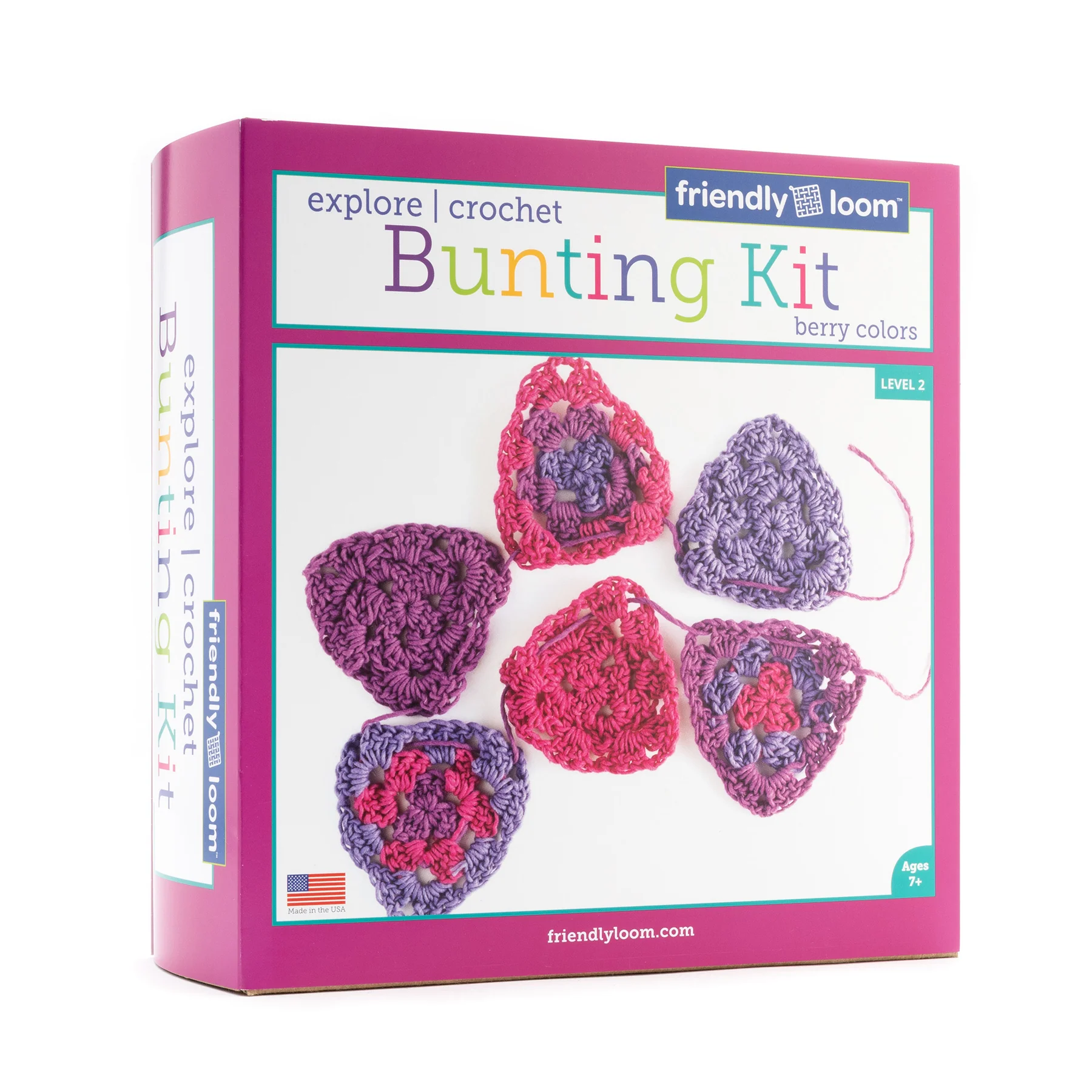 EXPLORE CROCHET BUNTING KIT BERRY