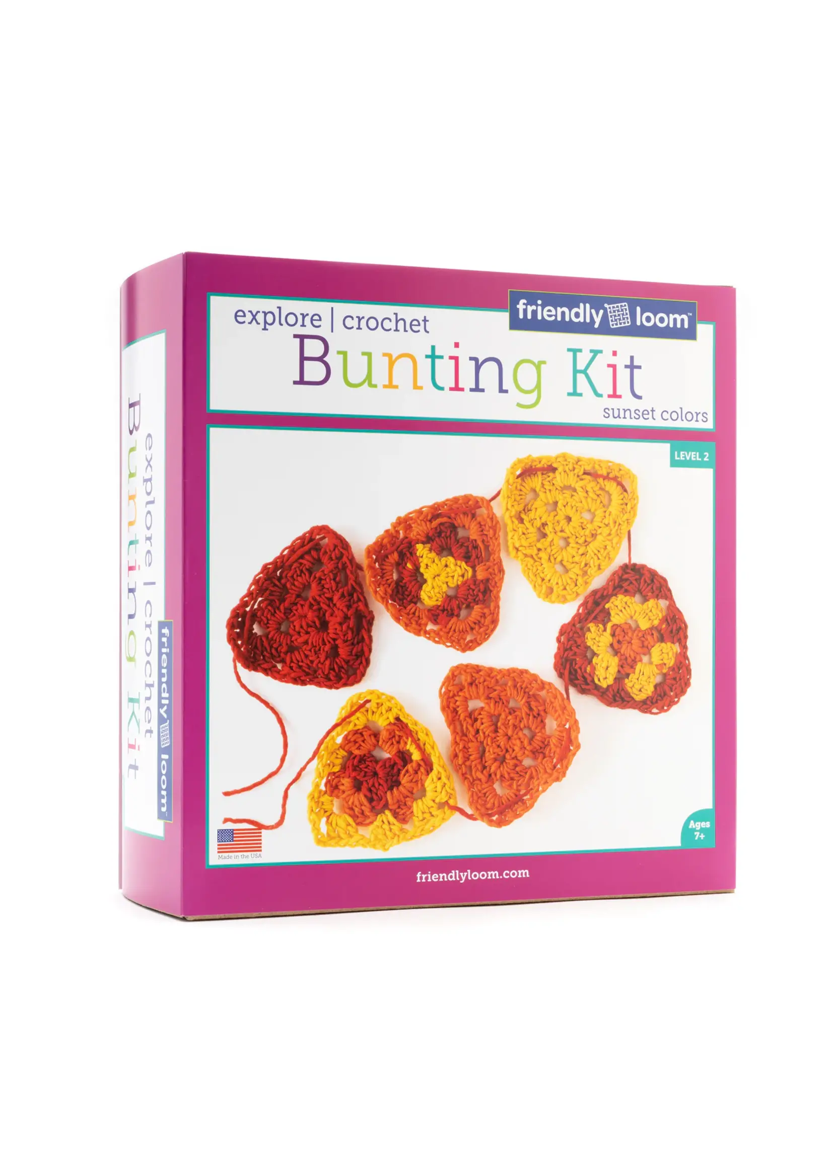 FRIENDLY LOOM EXPLORE CROCHET BUNTING KIT SUNSET