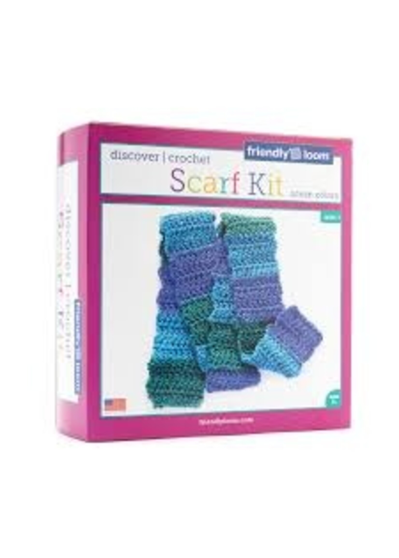 FRIENDLY LOOM DISCOVER CROCHET SCARF KIT OCEAN