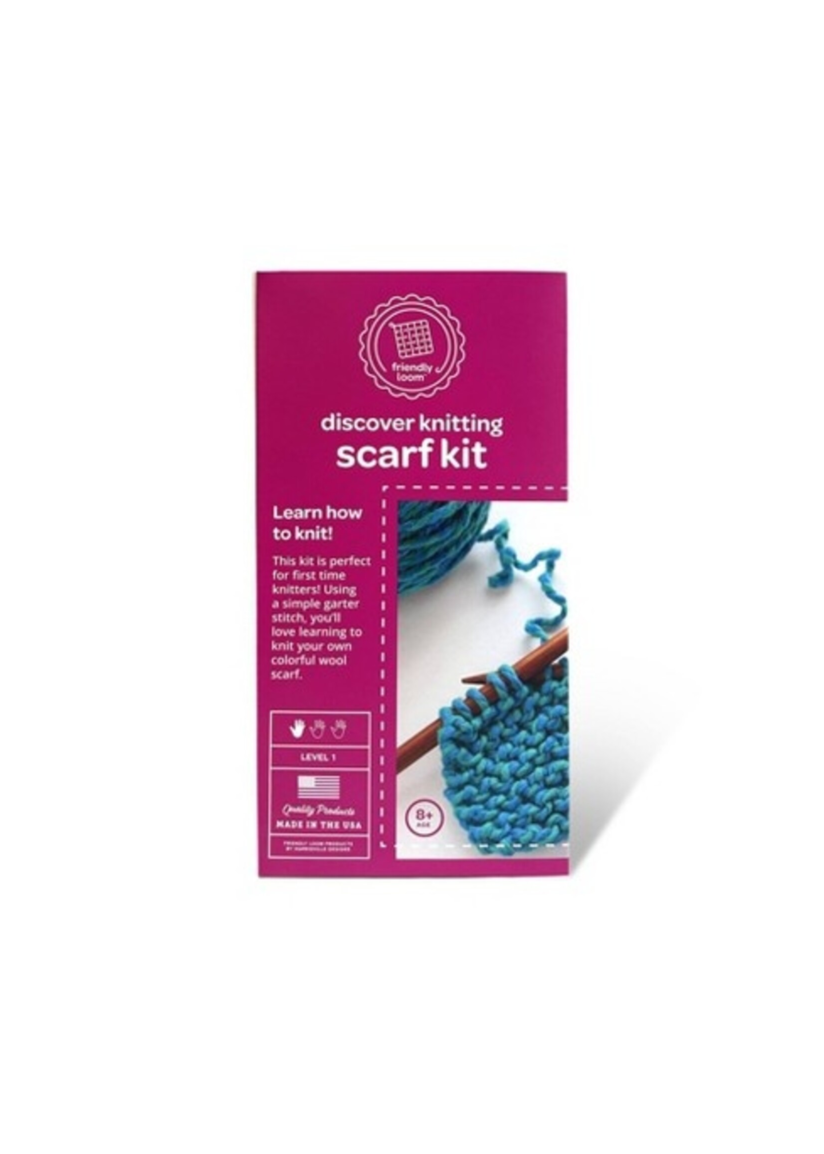 FRIENDLY LOOM DISCOVER KNITTING SCARF KIT BLUE