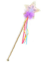 DRESS UP GLITTER GOLD/RAINBOW WAND