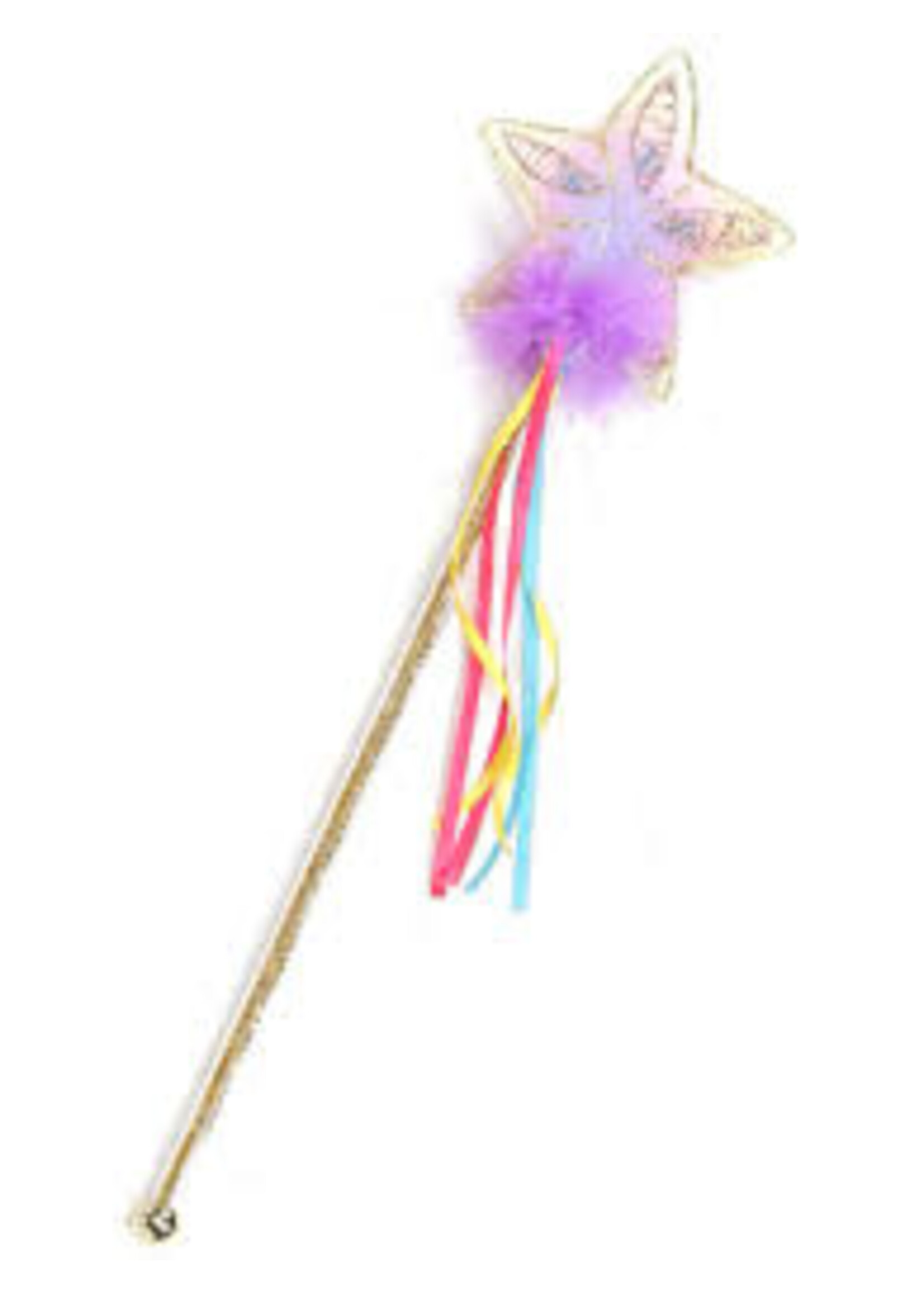 DRESS UP GLITTER GOLD/RAINBOW WAND