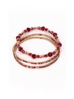 JEWLERY BOUTIQUE RUBY RED BRACELET SET